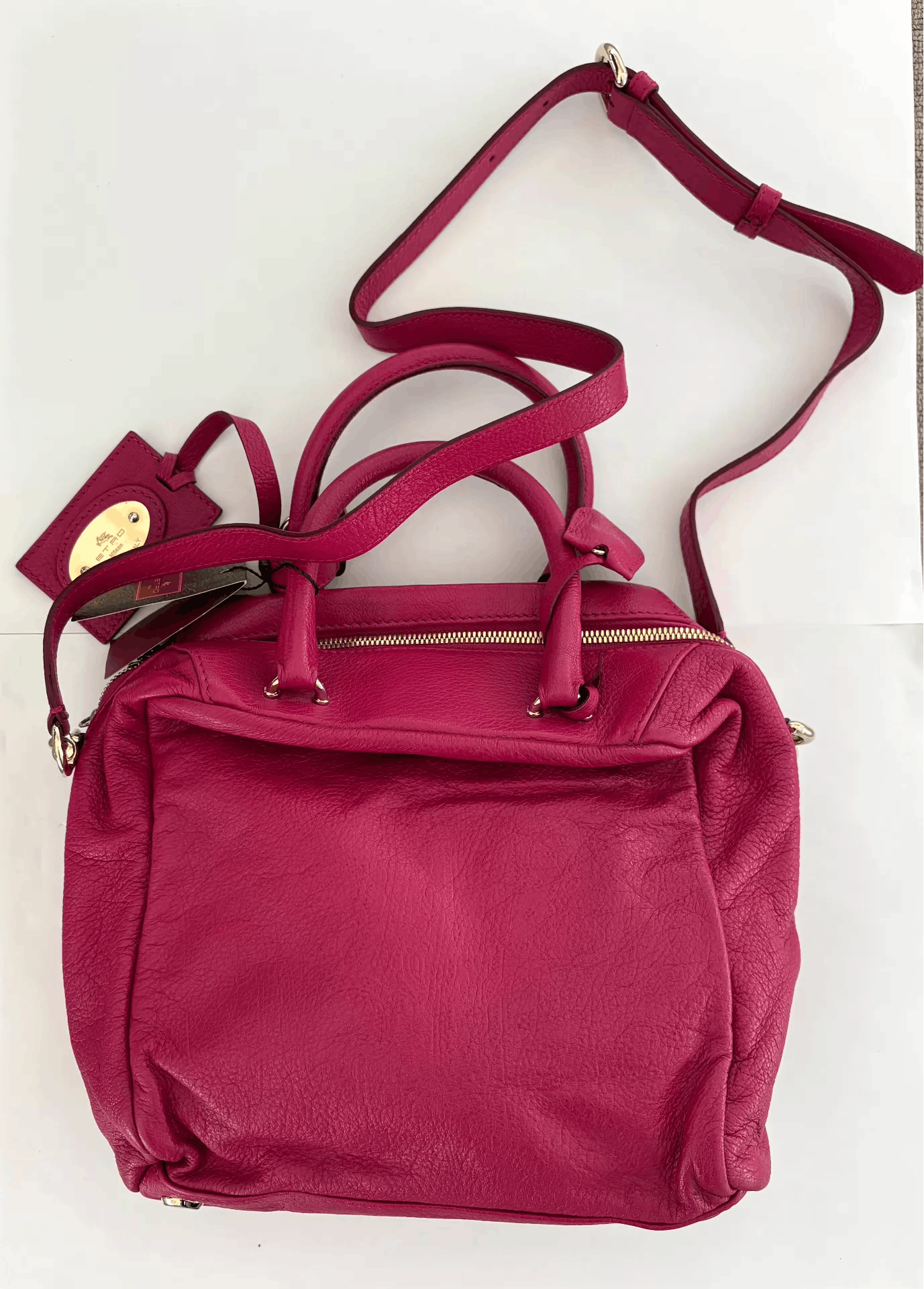 Etro Etro Women's Fuchsia Leather Handbag & Crossbody Bag Ｑ21 Size ONE SIZE - 2 Thumbnail