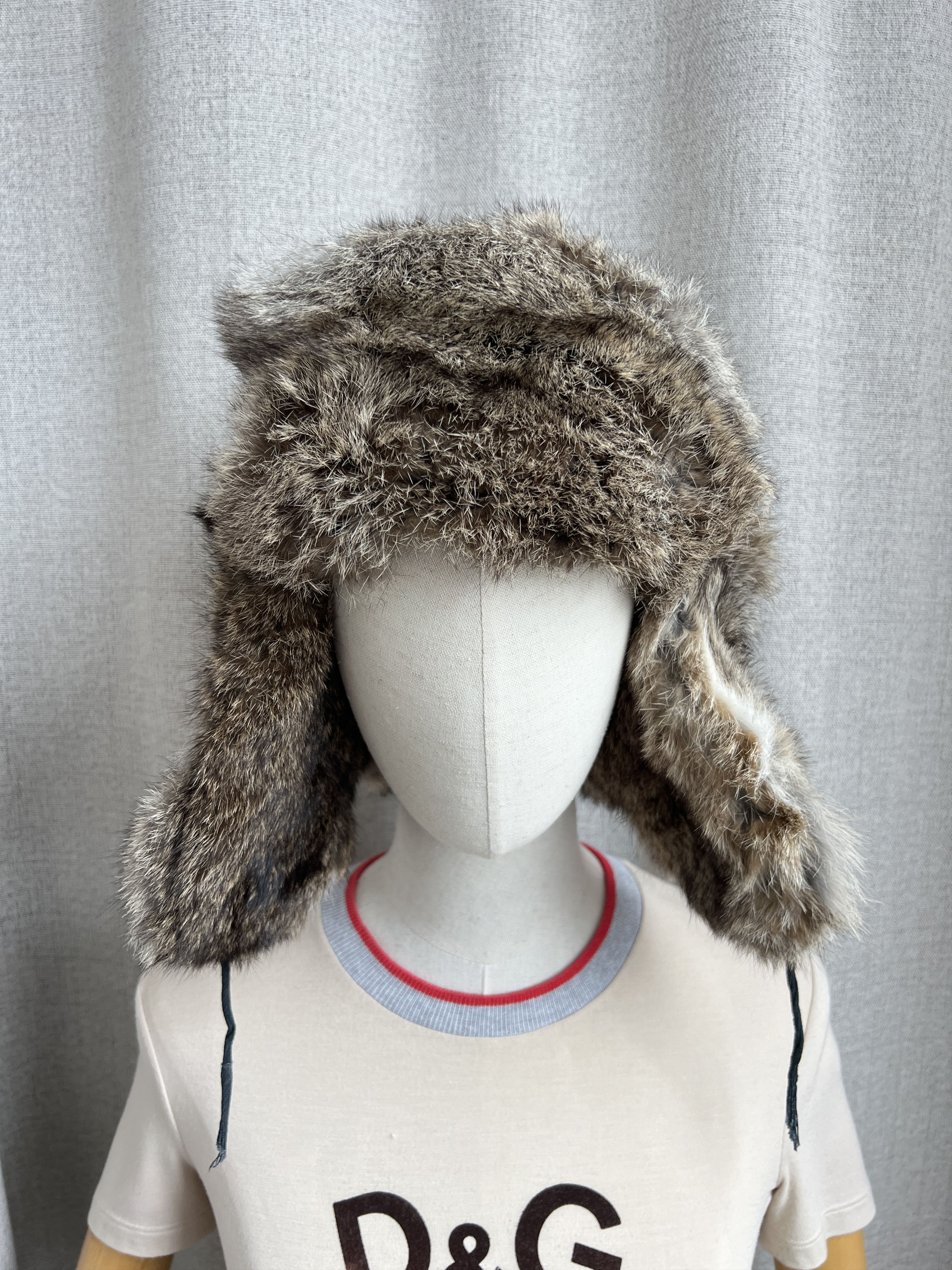 Vintage Vintage Ushanka Floppy Ears Real Rabbit Fur Hat Distressed Size ONE SIZE - 14 Thumbnail