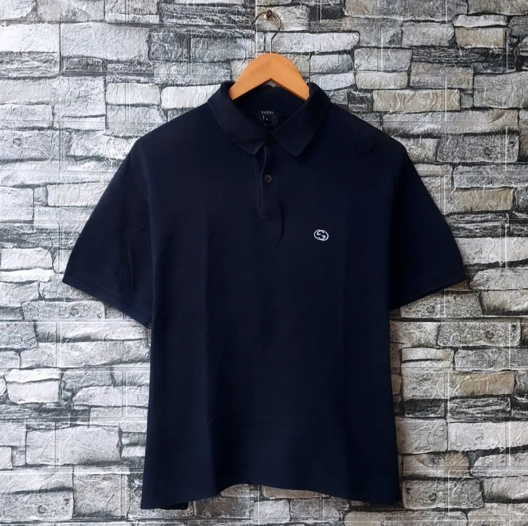 Gucci Vintage Gucci GG Small Logo Embroidered Polo Shirt Size US L / EU 52-54 / 3 - 1 Thumbnail