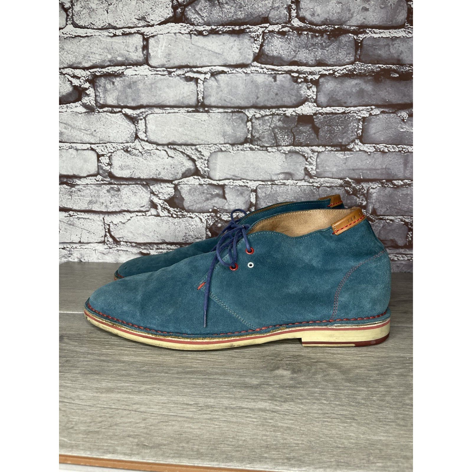 Ted Baker Ted Baker London Blue Suede Leather Lace Ankle Chukka Boots Size US 11 / EU 44 - 10 Thumbnail