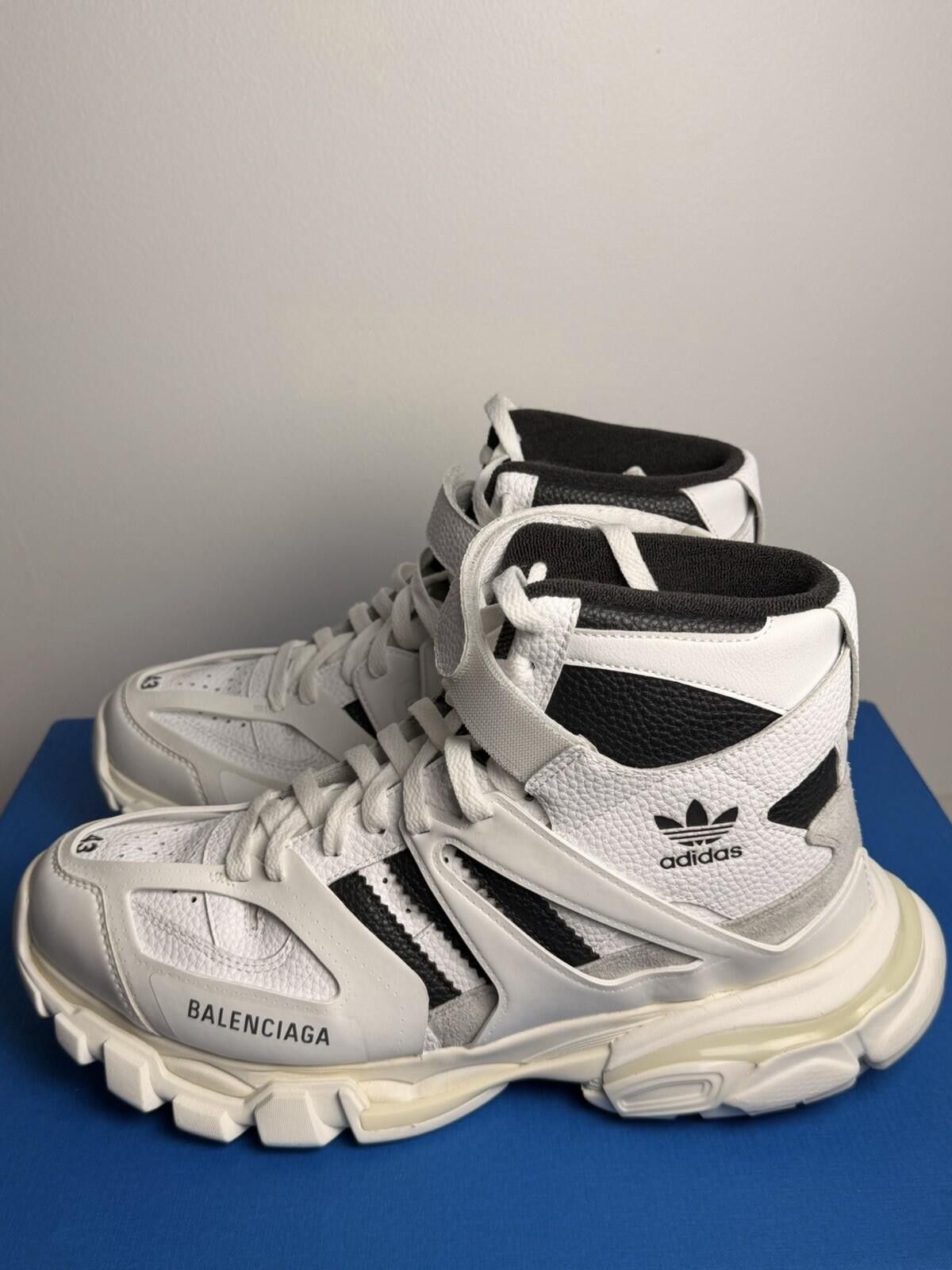 Balenciaga Balenciaga x Adidas Track Hike Sneakers Blue/White SZ 43 New Size US 10 / EU 43 - 3 Thumbnail