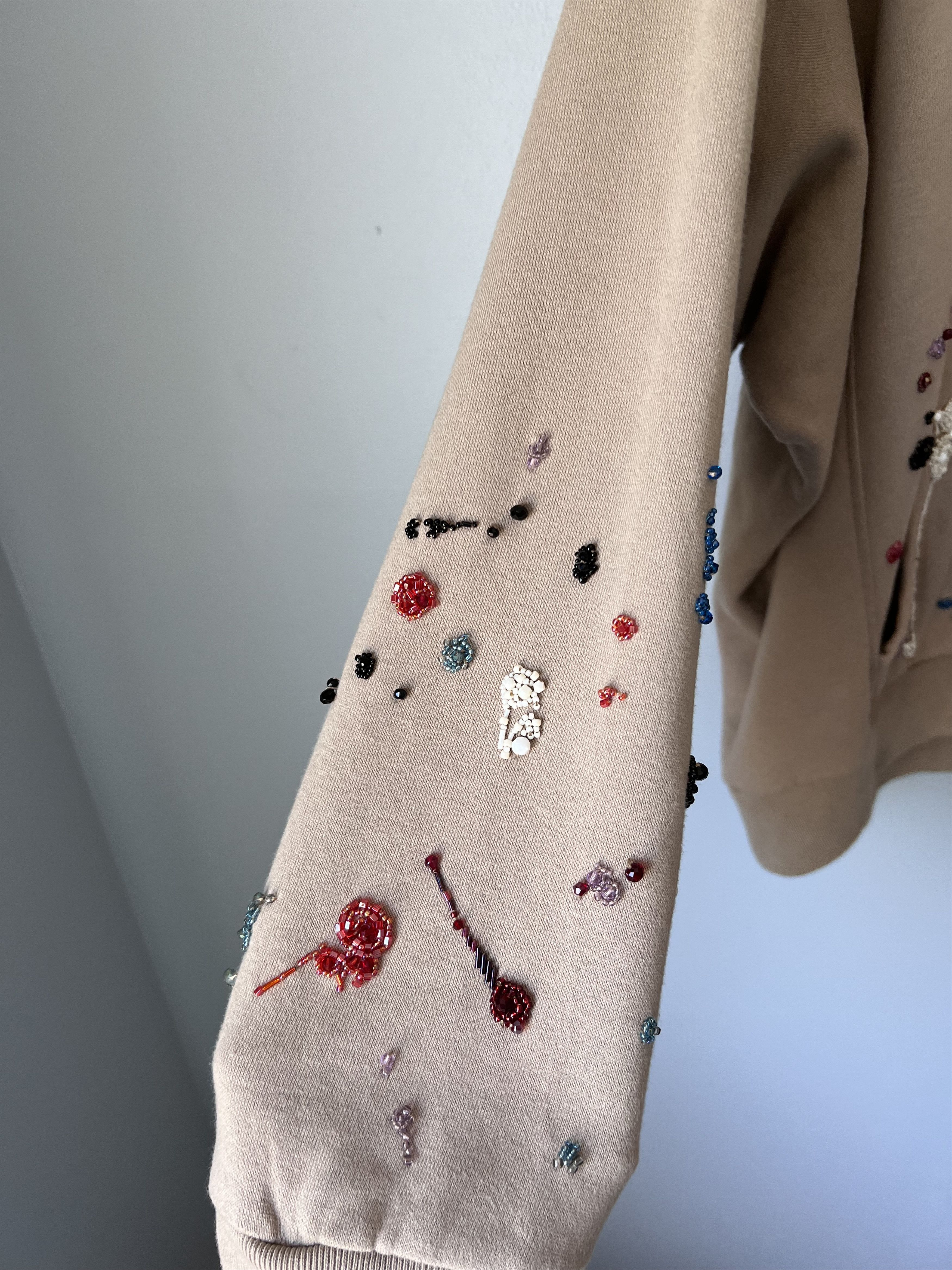Undercover Undercover Beaded Paint Splatter Hoodie in Beige Size US XL / EU 56 / 4 - 5 Thumbnail