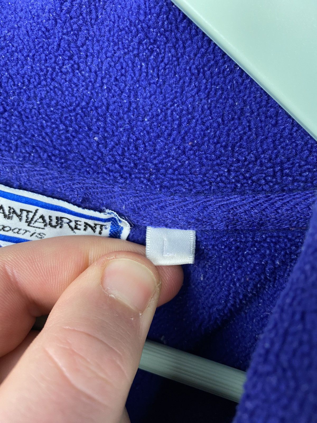 Vintage YSL Yves Saint Laurent Zip Fleece Sweatshirt