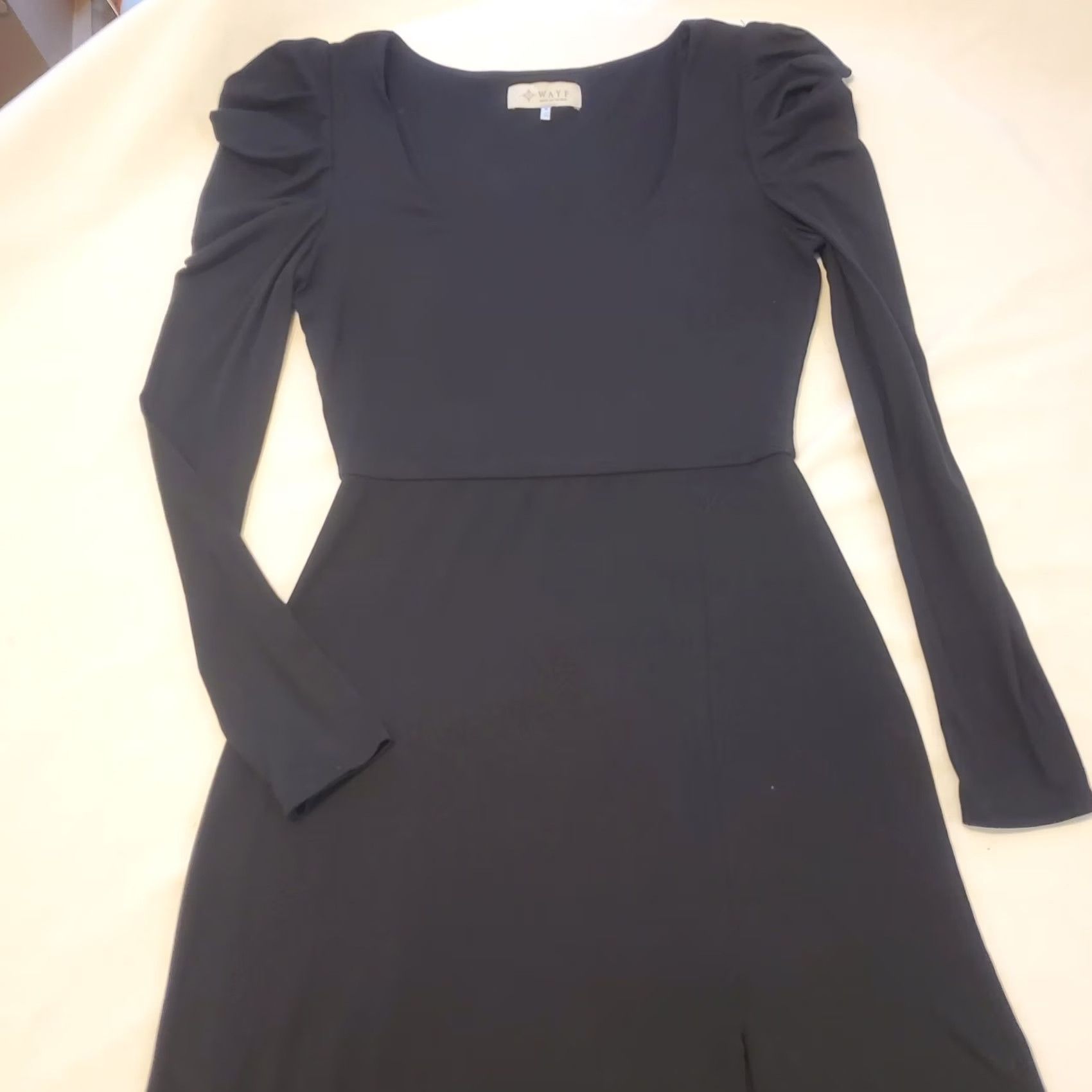 Vintage WAYF Maxi Long Sleeve Dress Sz Sm Black Puff Witchy Peasant Goth Soft Size S / US 4 / IT 40 - 5 Thumbnail