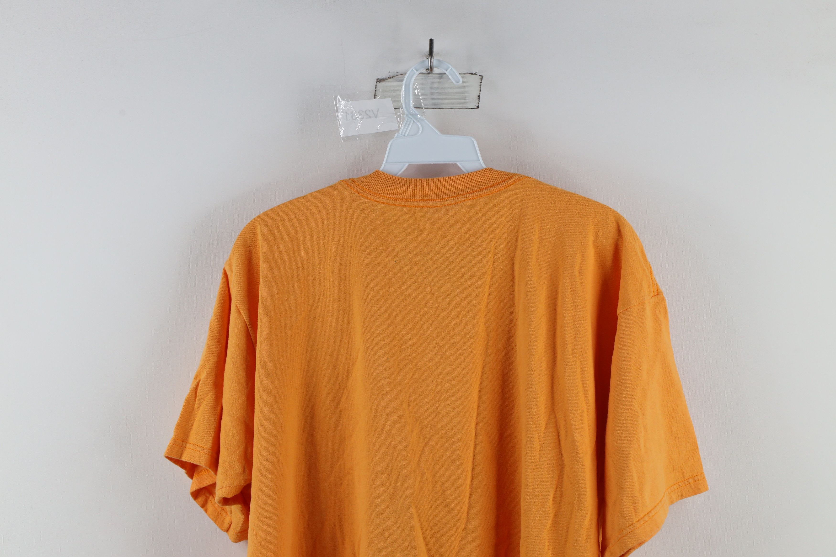 Vintage Vintage 90s Streetwear Short Sleeve T-Shirt Orange Cotton Size US XL / EU 56 / 4 - 10 Thumbnail
