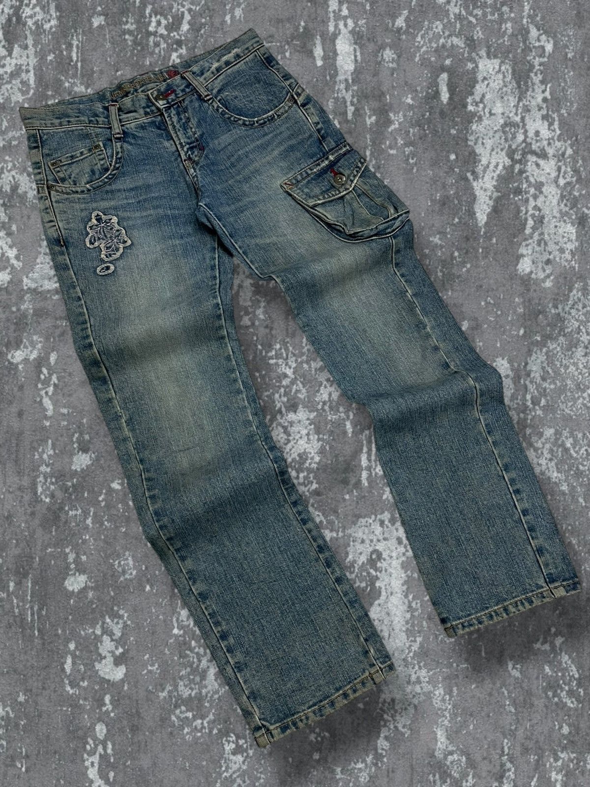 Japanese Brand Vintage 1990s Japan Designer Rare Naminoritatsun Art Denim Size US 30 / EU 46 - 2 Thumbnail