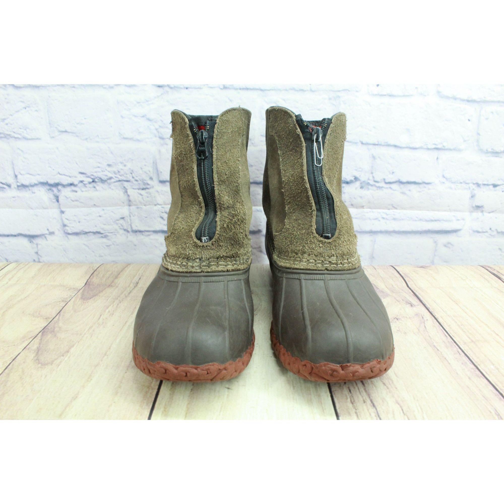 L.L. Bean LL Bean Fleece Lined Front Zip Insulated Ankle Duck Boots Size US 8 / EU 41 - 5 Thumbnail