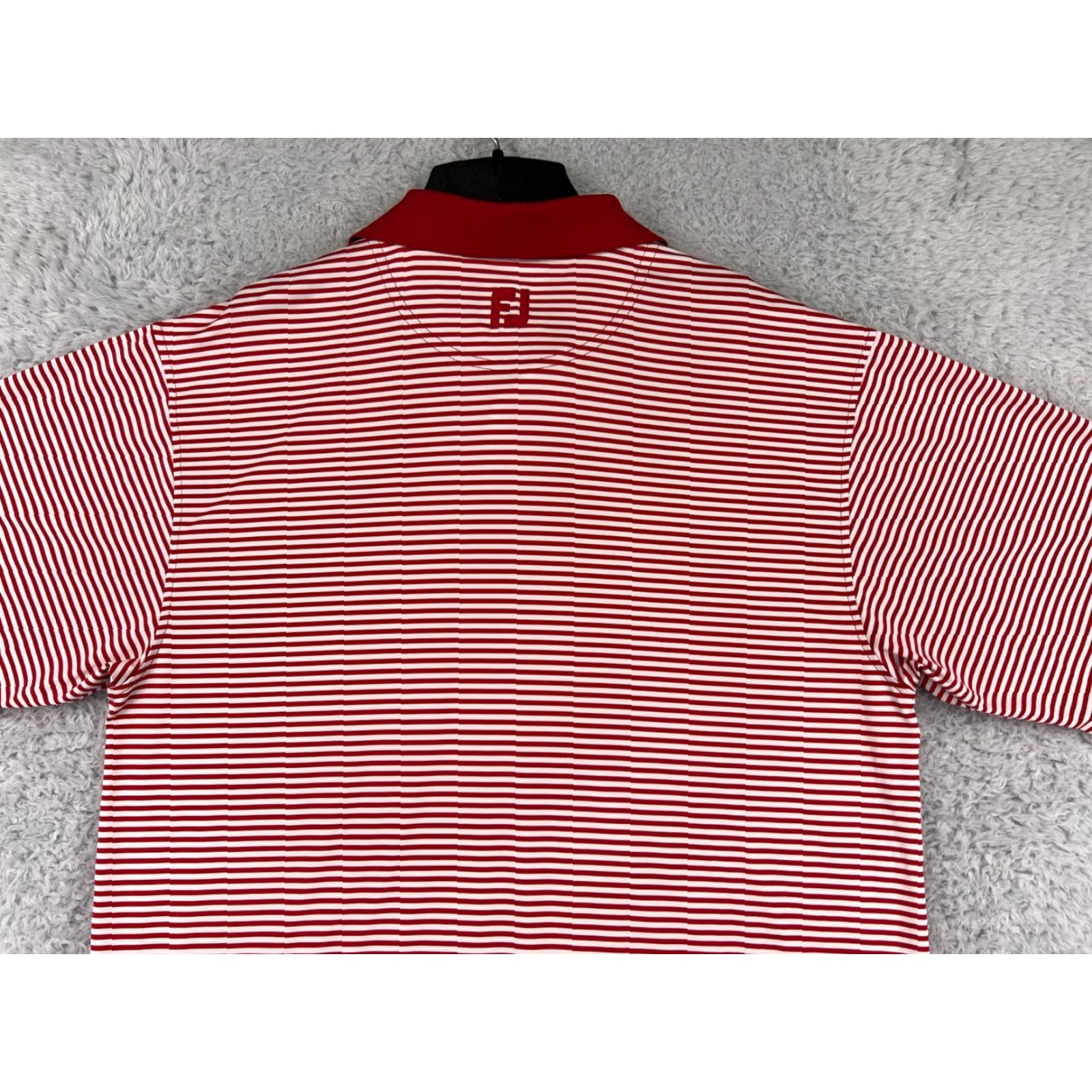 Footjoy FootJoy Polo Shirt Mens M Red White Polyester Blend Golf Lightweight Short Sleeve Size US M / EU 48-50 / 2 - 6 Thumbnail