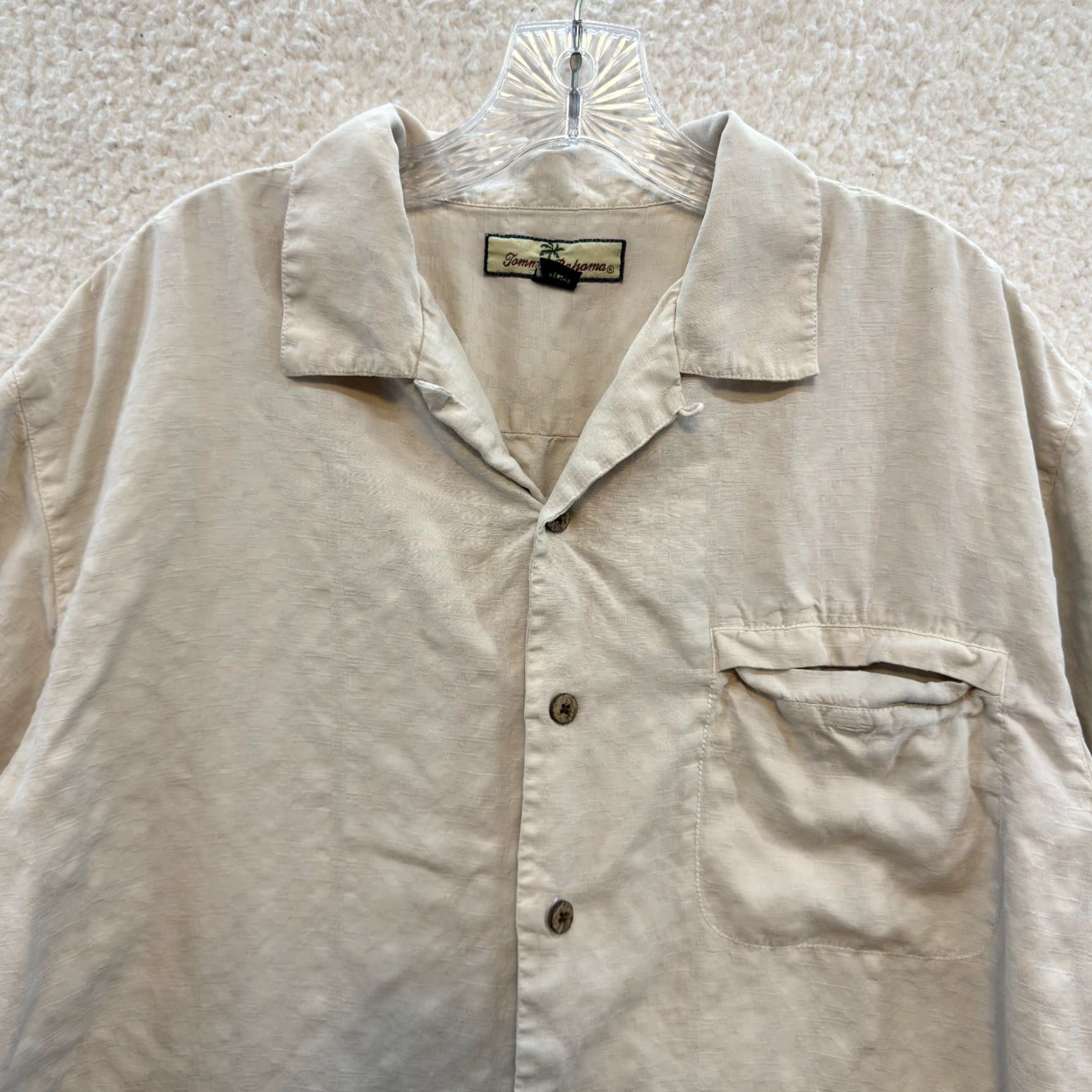 Tommy Bahama VINTAGE Tommy Bahama Silk Hawaiian Button Shirt Large Embroidered Hoola Girl Martini Women's/Men? Size US L / EU 52-54 / 3 - 4 Thumbnail