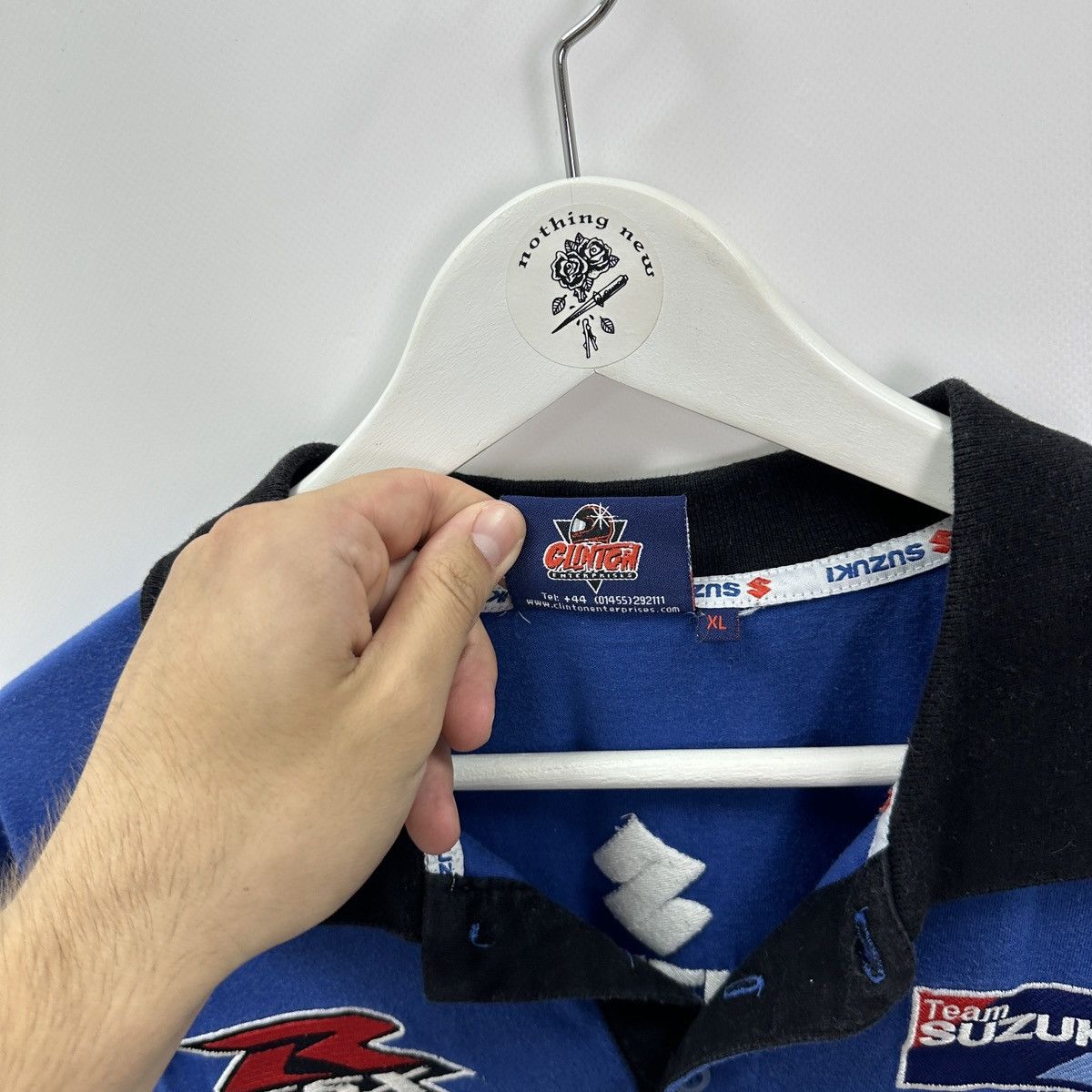 Vintage Vintage 90s Suzuki GSX Clinton Racing official polo y2k hype Size US XL / EU 56 / 4 - 10 Thumbnail