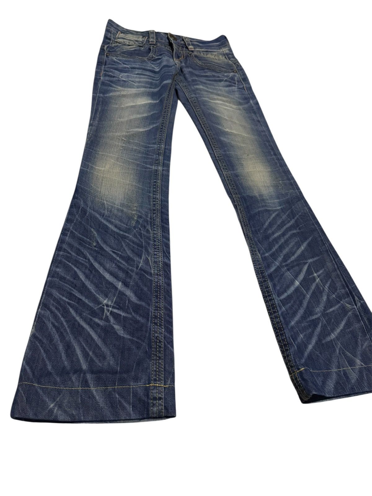 Hysteric Glamour × If Six Was Nine × Le Grande Bleu (L.G.B.) 🔥 Super Flare Lolita Mudmax Jeans Bootcut Size US 28 / EU 44 - 3 Thumbnail