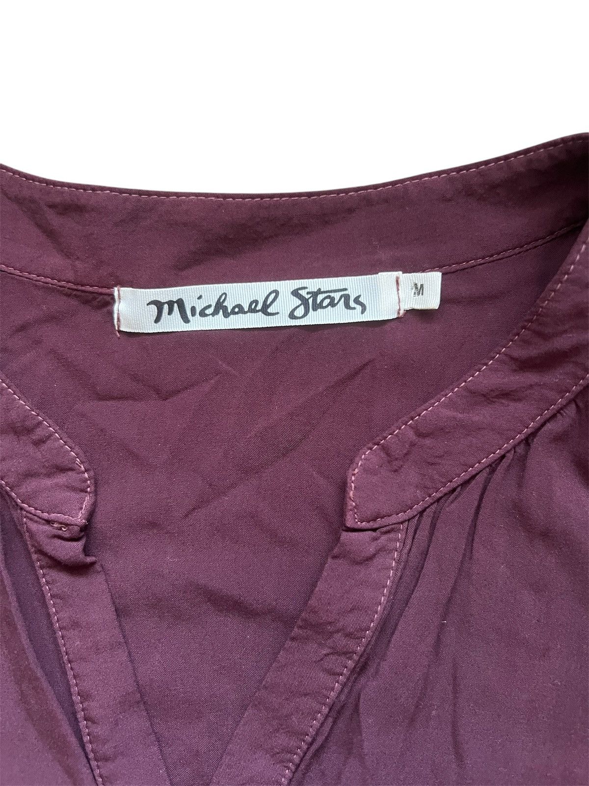 Michael Stars Michael Stars V-Neck Shirt Dress in Rosewood | Medium Size M / US 6-8 / IT 42-44 - 3 Thumbnail