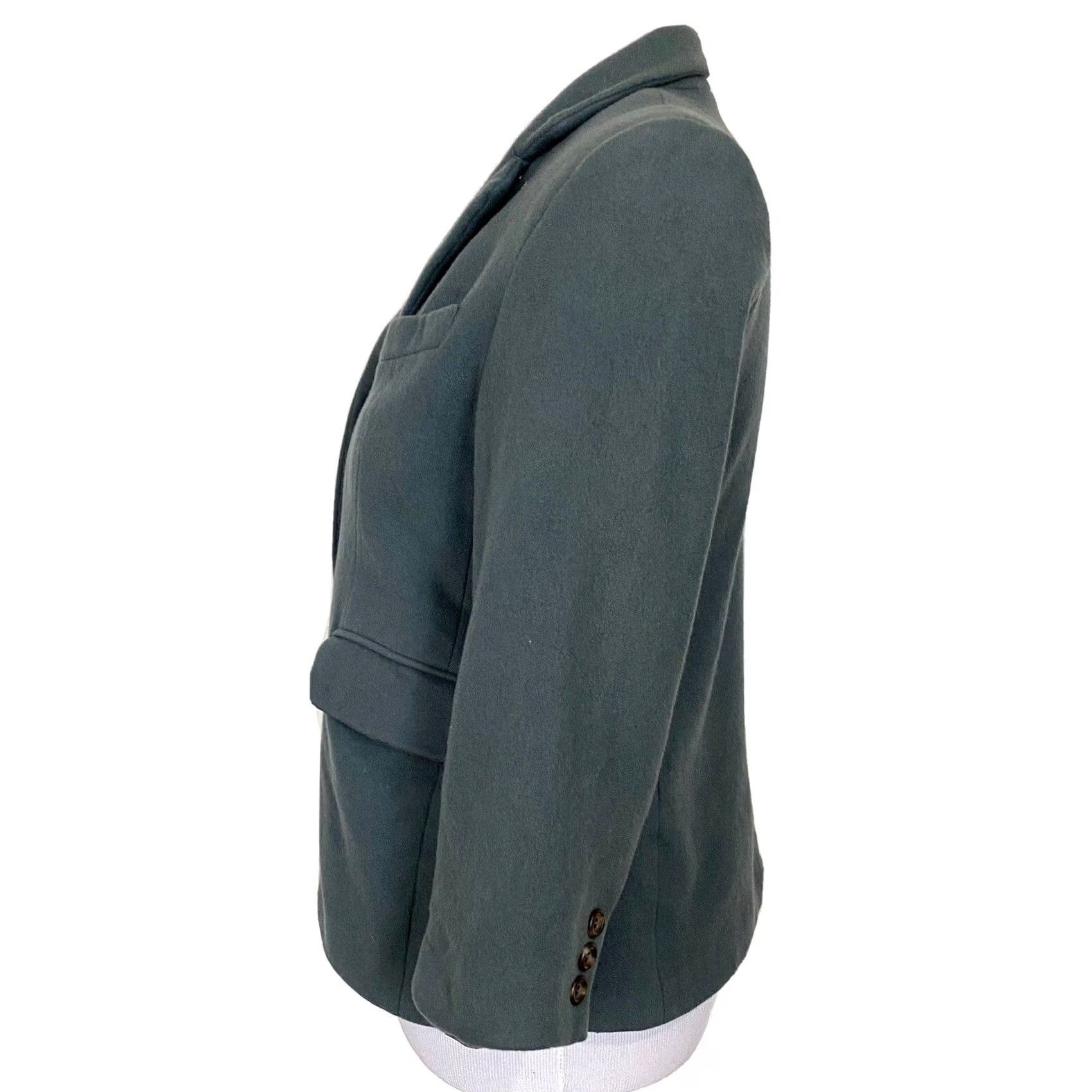 Vintage VINTAGE L.L. Bean Blazer Jacket Wool Cashmere Bluish Gray Women’s 4P Size S / US 4 / IT 40 - 3 Thumbnail
