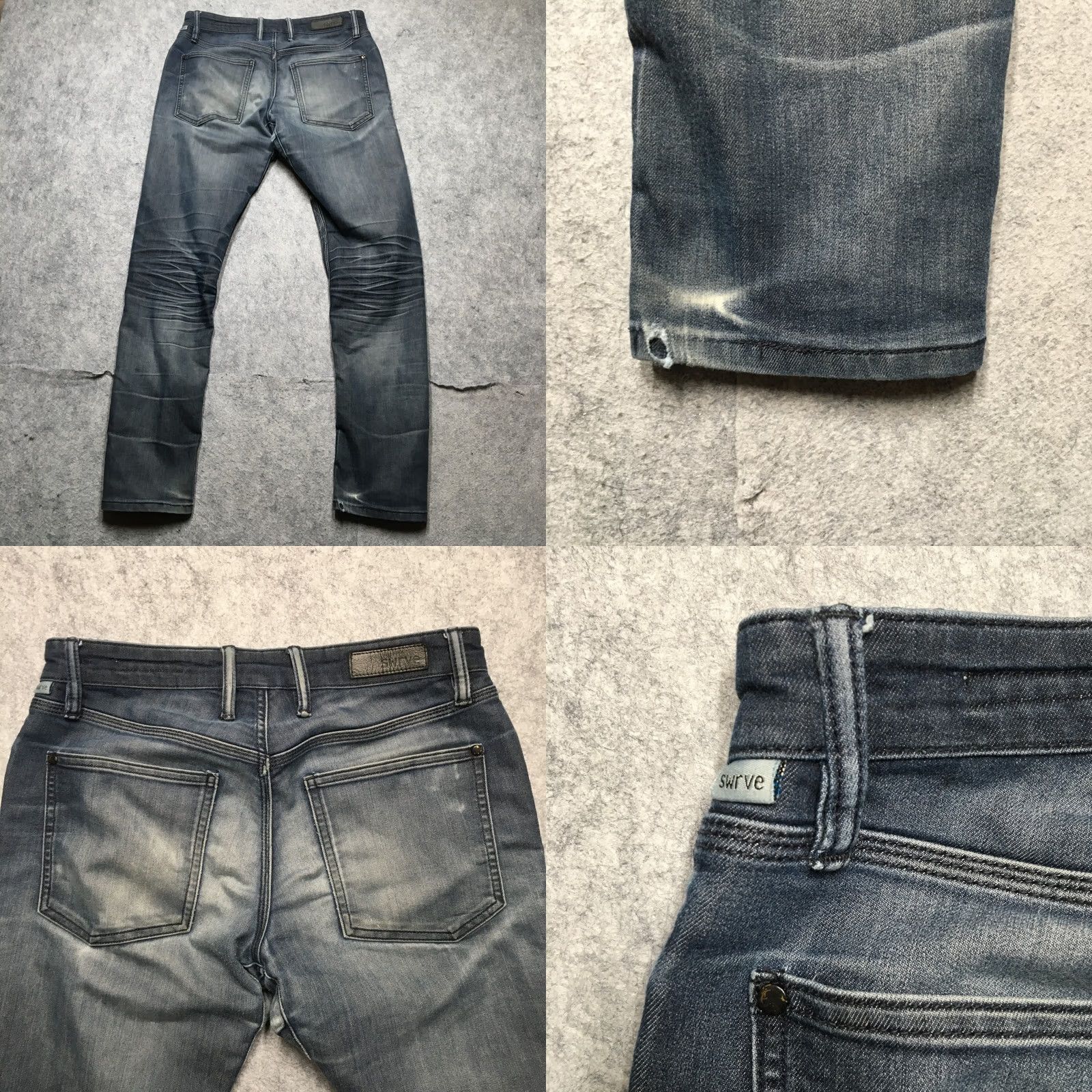 Vintage Swrve Slim Fit Jeans Mens 32x32 Blue Cordura Denim Durable Outdoor Pants Cycle Jeans Size US 32 / EU 48 - 8 Thumbnail