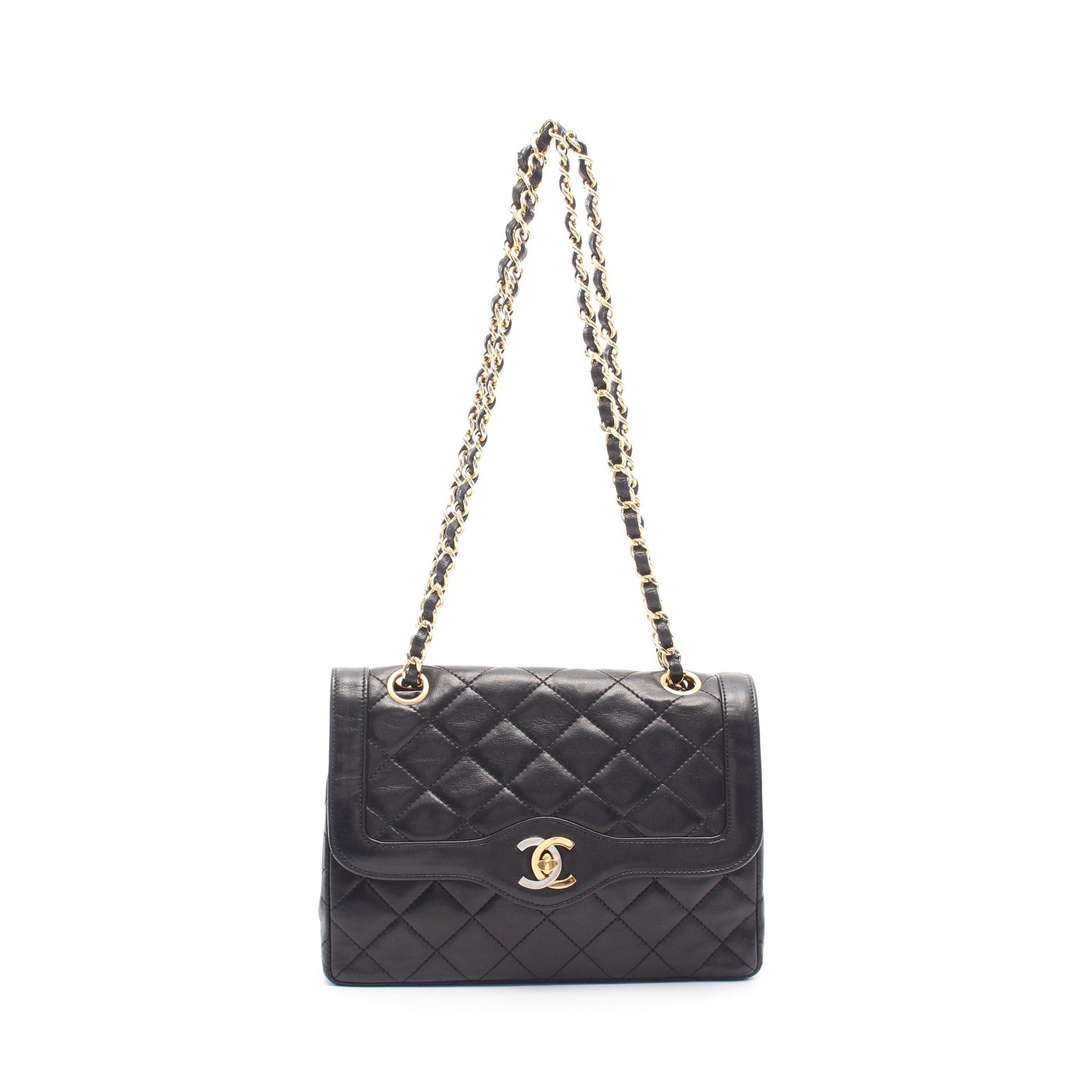 Chanel Chanel Matelasse Paris Exclusive Double Flap Chain Shoulder Bag Lambskin Black Combination Metal Fittings Size ONE SIZE - 1 Thumbnail