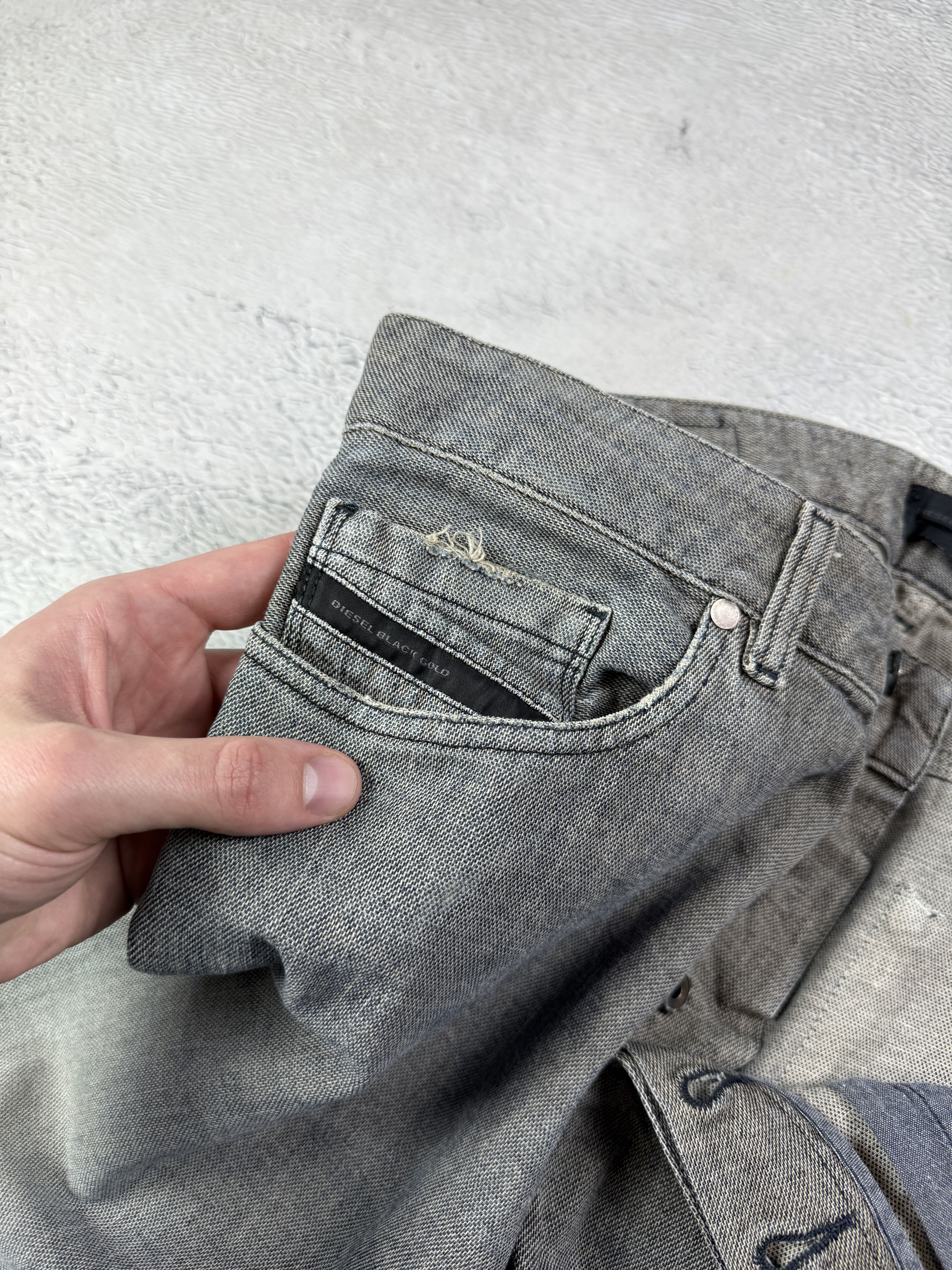 Diesel Diesel Black Gold Jeans Superbia Distressed Denim Ripped Size US 32 / EU 48 - 8 Thumbnail