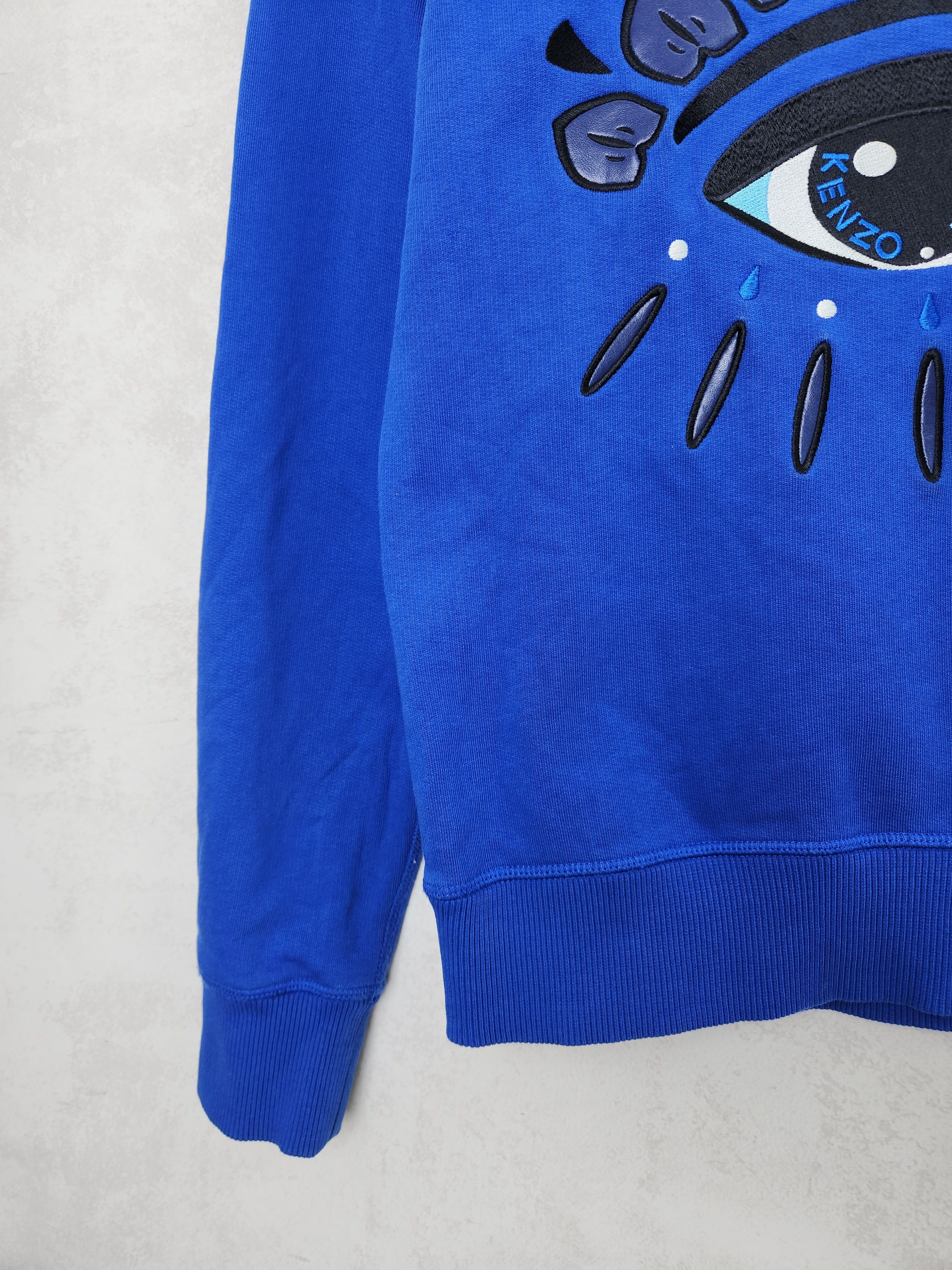 Kenzo Kenzo Blue Eye Embroidered cotton Crew Neck sweatshirt Size S / US 4 / IT 40 - 4 Thumbnail