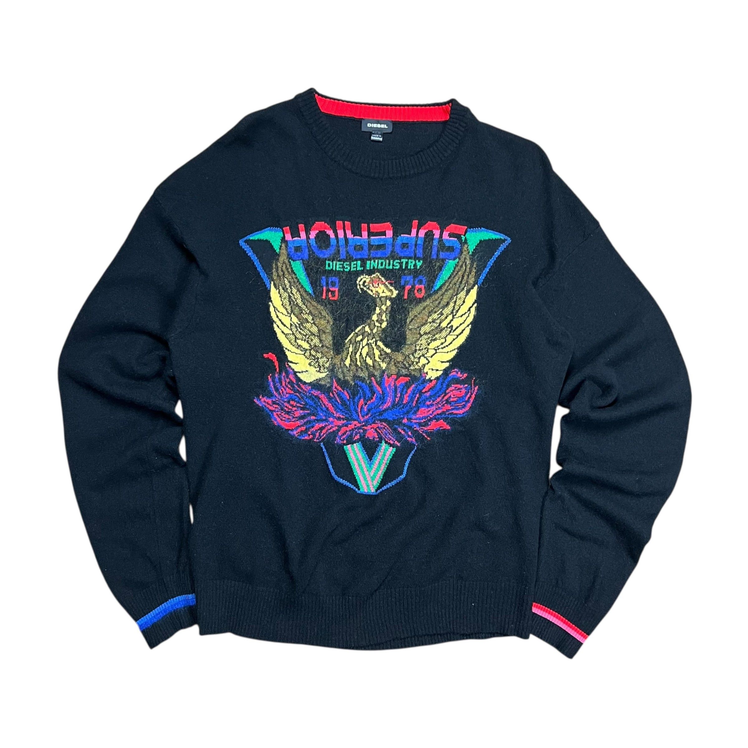 Diesel Diesel K-Superior Eagle Wool Blend Knit Sweater - L Size US L / EU 52-54 / 3 - 1 Thumbnail
