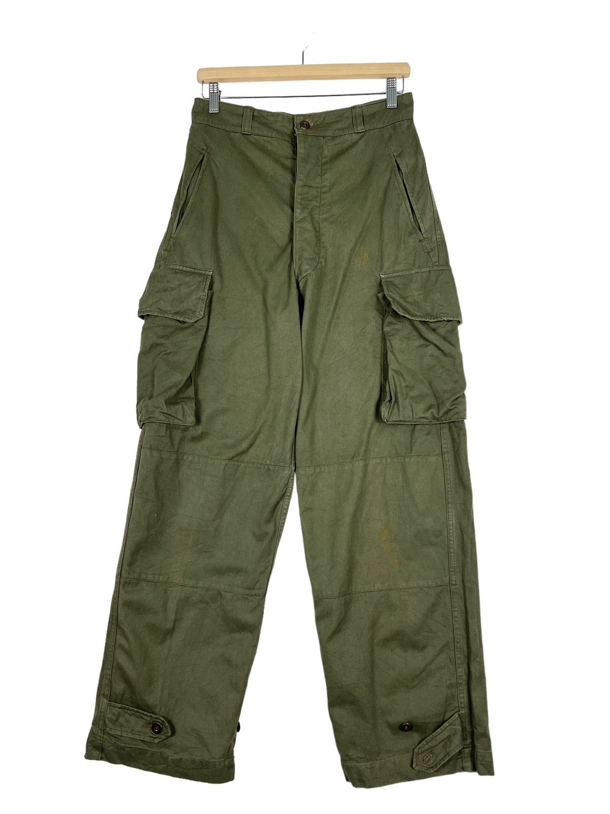 Vintage 🔥 VINTAGE MILITARY CARGO HBT PANTS Size US 30 / EU 46 - 1 Thumbnail