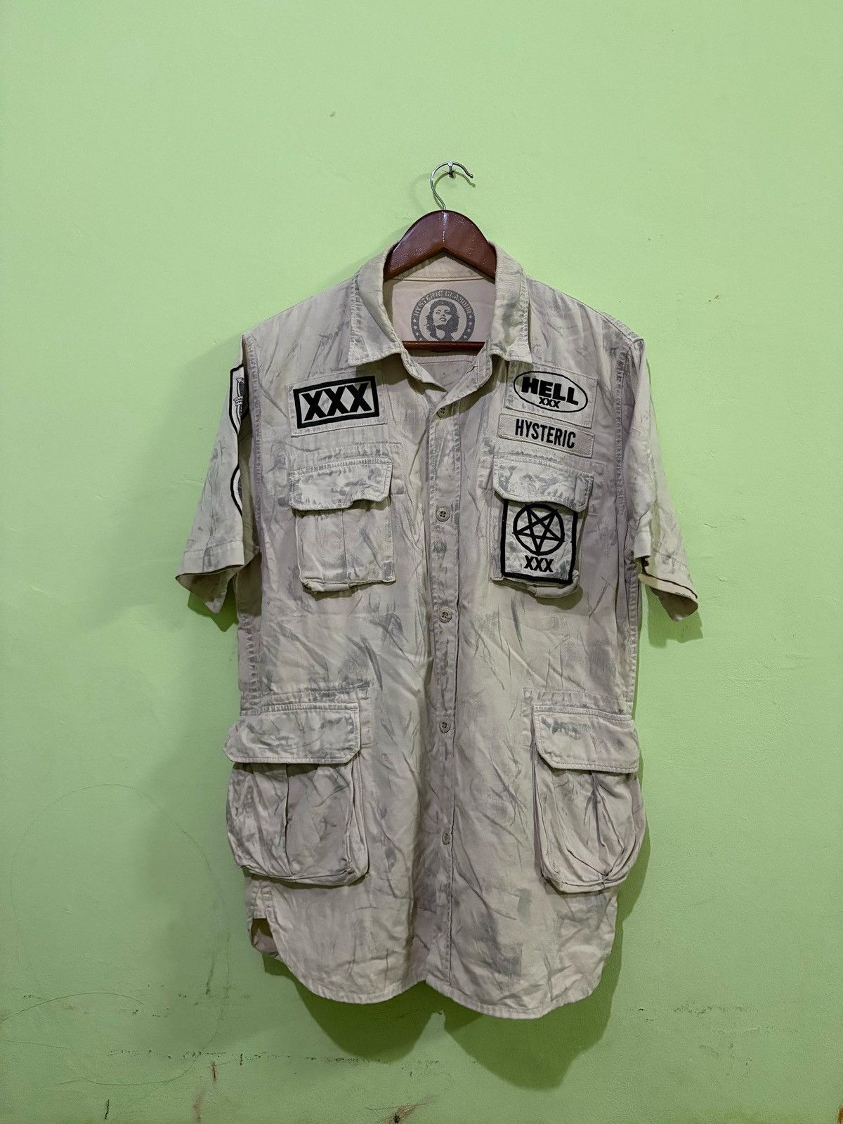 Hysteric Glamour VTG Hysteric Glamour For Rebel Button Up shirt HellXXX Size US M / EU 48-50 / 2 - 1 Thumbnail