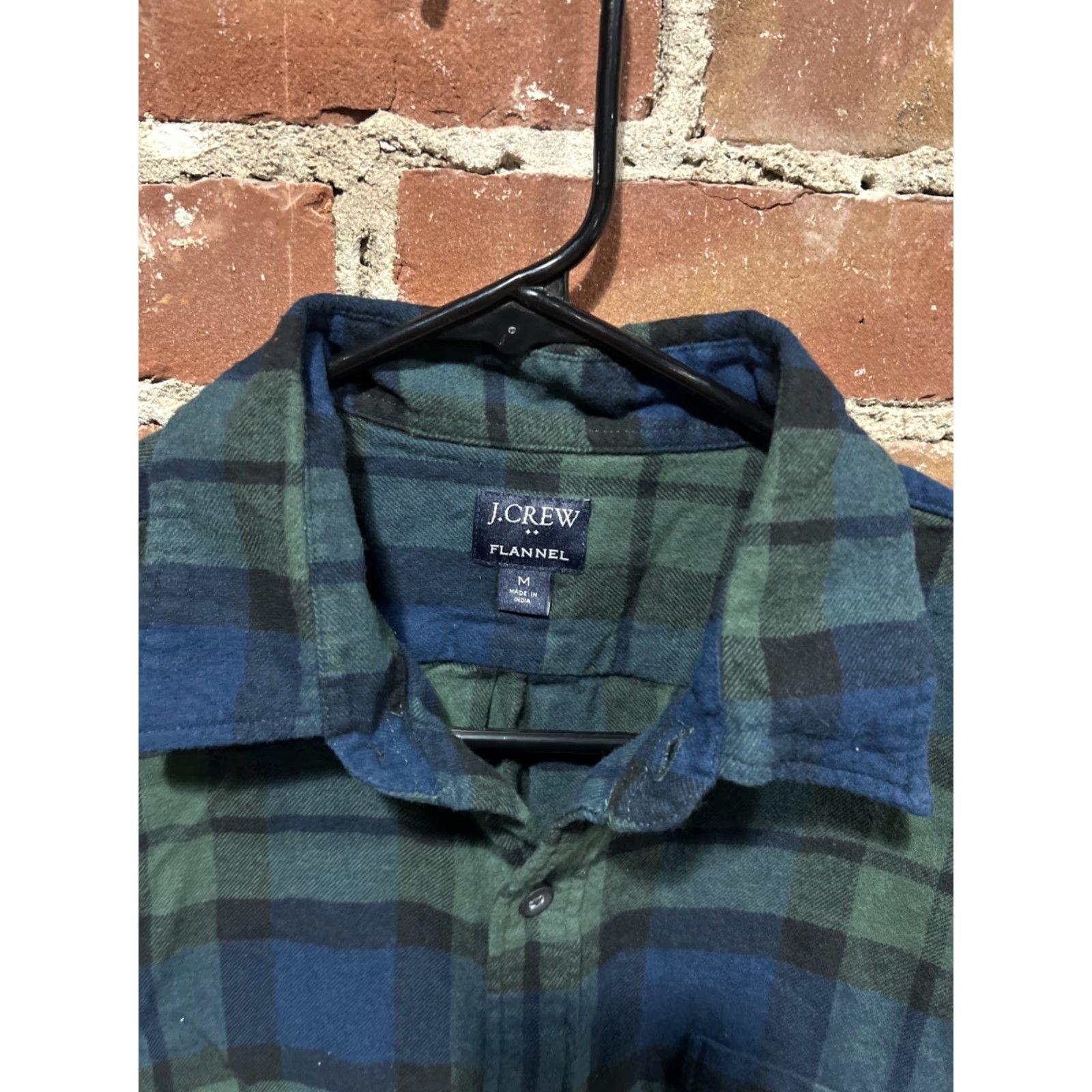 J.Crew J.CREW Shirt Mens M Button-Down Long Sleeve Slim Fit Blue Green Plaid Cotton Size US M / EU 48-50 / 2 - 2 Thumbnail