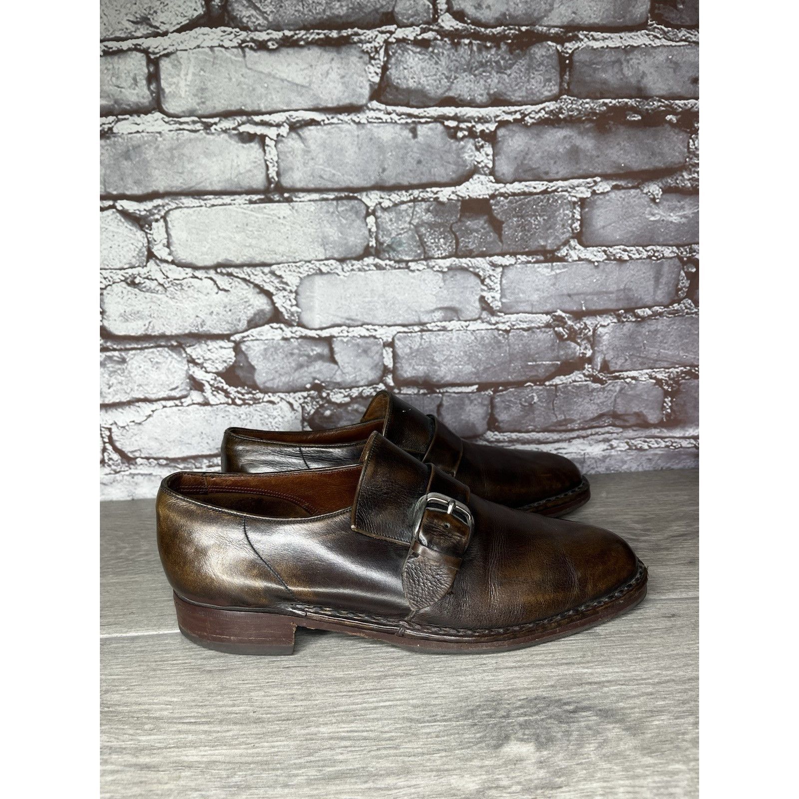 Barker Barker Dark Brown Leather Monk Dress Loafers England Shoes M Size US 7 / EU 40 - 13 Thumbnail
