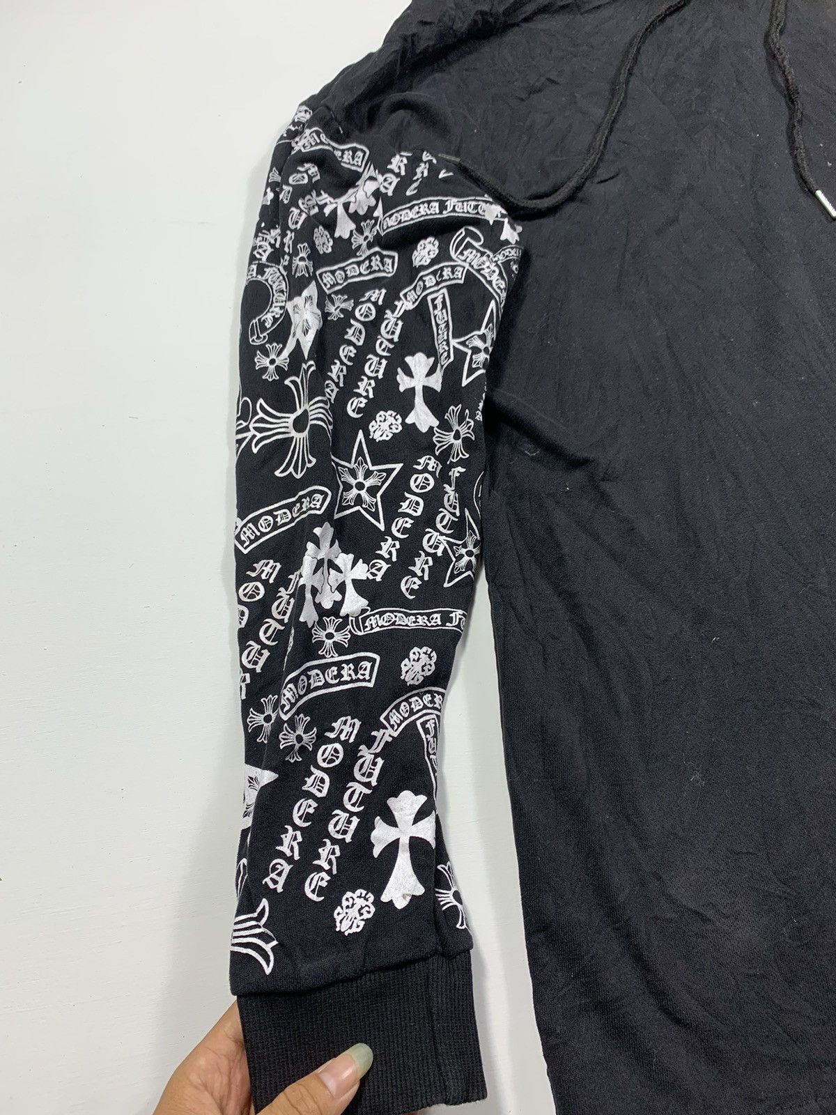 If Six Was Nine × Japanese Brand × Le Grande Bleu (L.G.B.) Crazy Fesyen Distressed Faux Fur Hoodie Cross y2k Style Size US L / EU 52-54 / 3 - 6 Thumbnail
