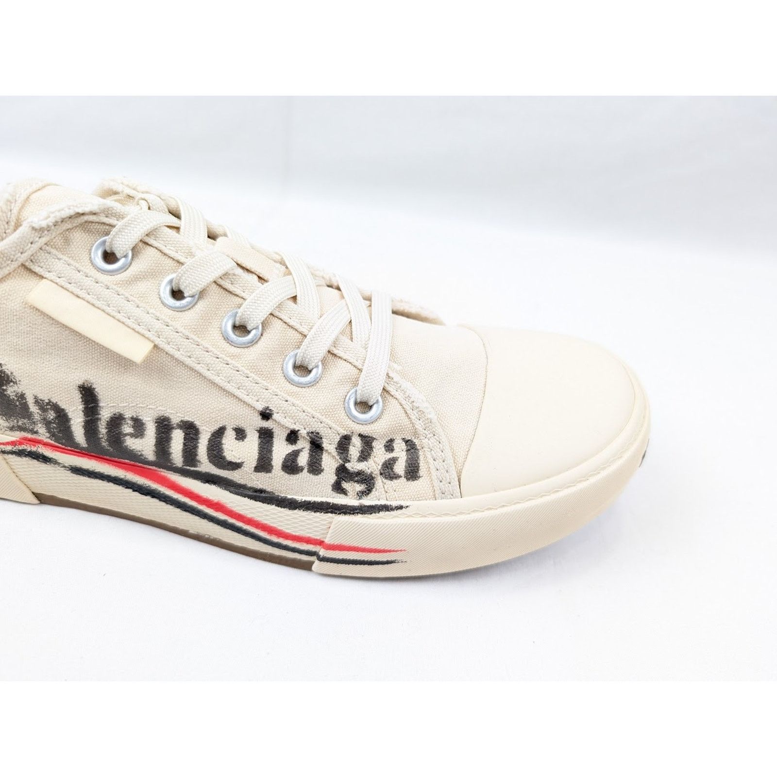 Balenciaga o1rshd1 Q:2 / Paris Low-Top Sneakers in White Size US 11 / EU 44 - 3 Thumbnail