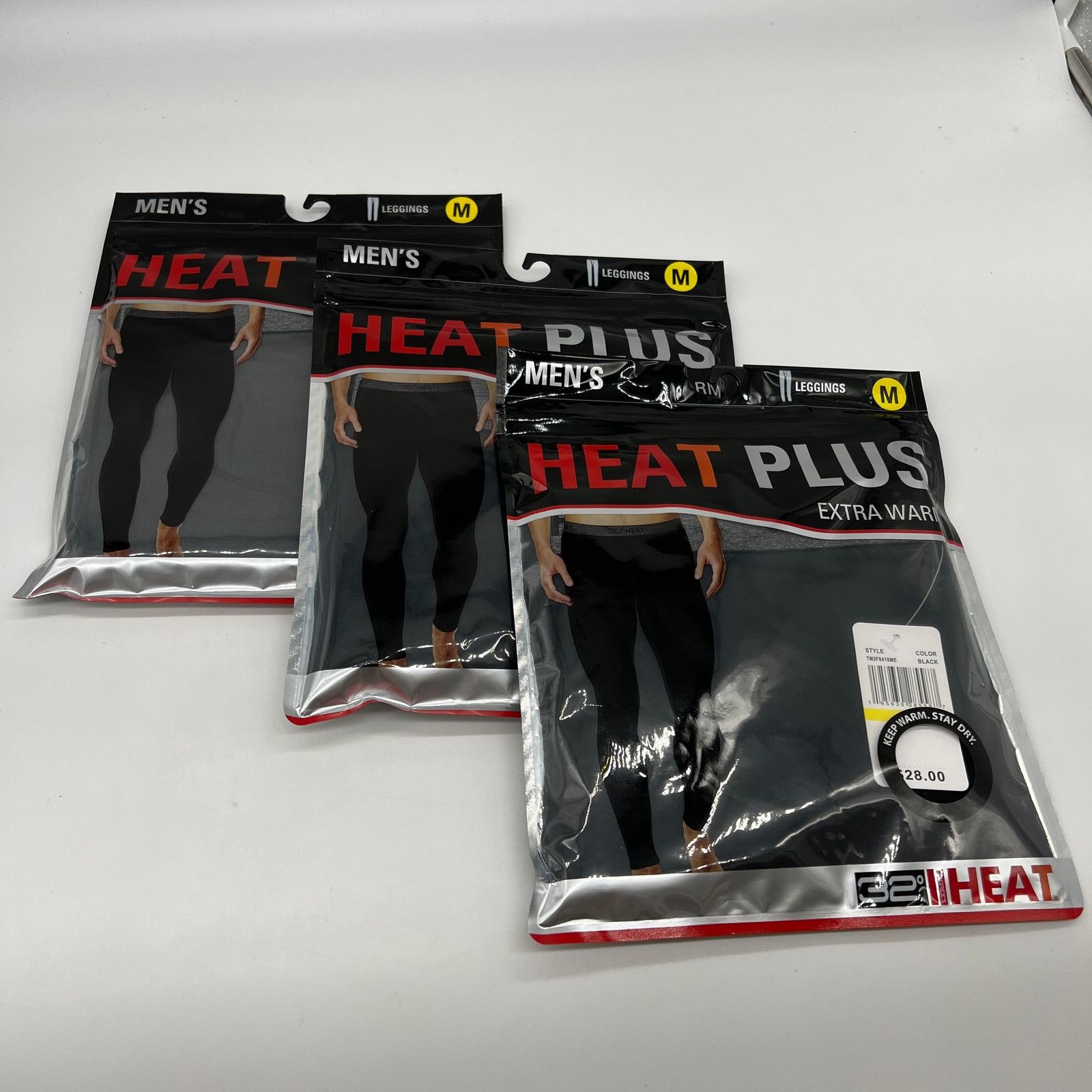Other Mens 32 Degrees 3 Packs Heat Plus Leggings Extra Warm Black Size US 30 / EU 46 - 1 Thumbnail