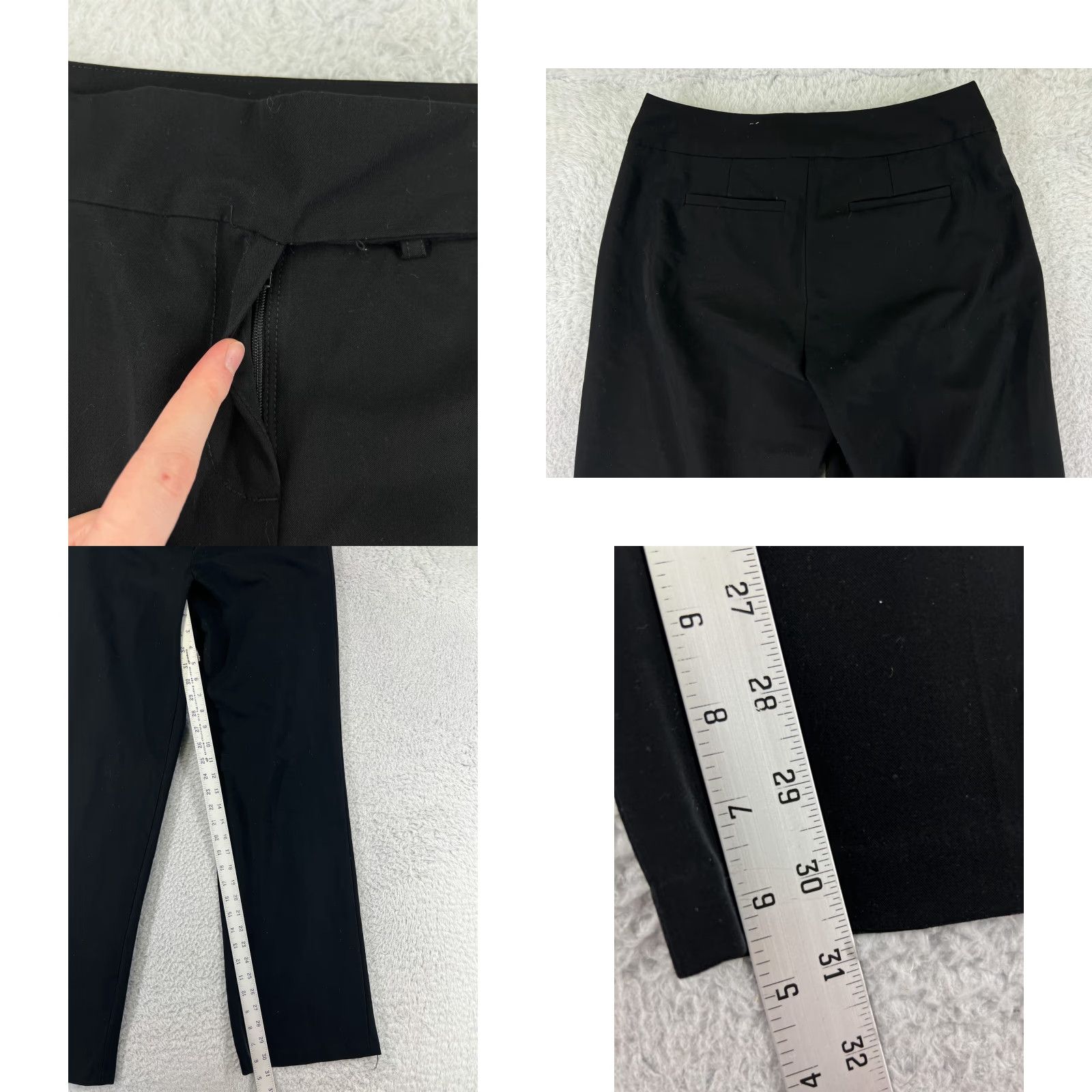 Gloria Vanderbilt VINTAGE Gloria Vanderbilt Pants Womens 6 Black Zip Fly Polyester Stretch Pockets 30x31 Size 28" / US 6 / IT 42 - 8 Thumbnail