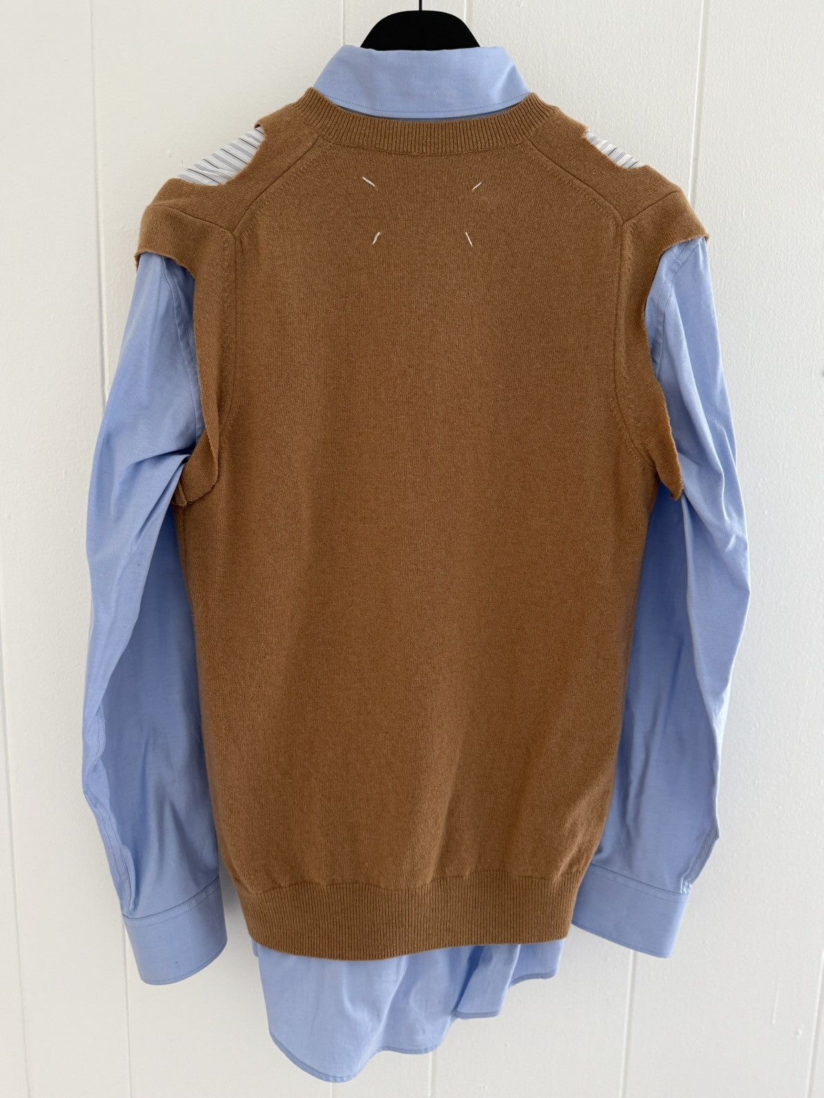 Maison Margiela Maison Margiela Spliced Oxford Shirt Size US XS / EU 42 / 0 - 3 Thumbnail