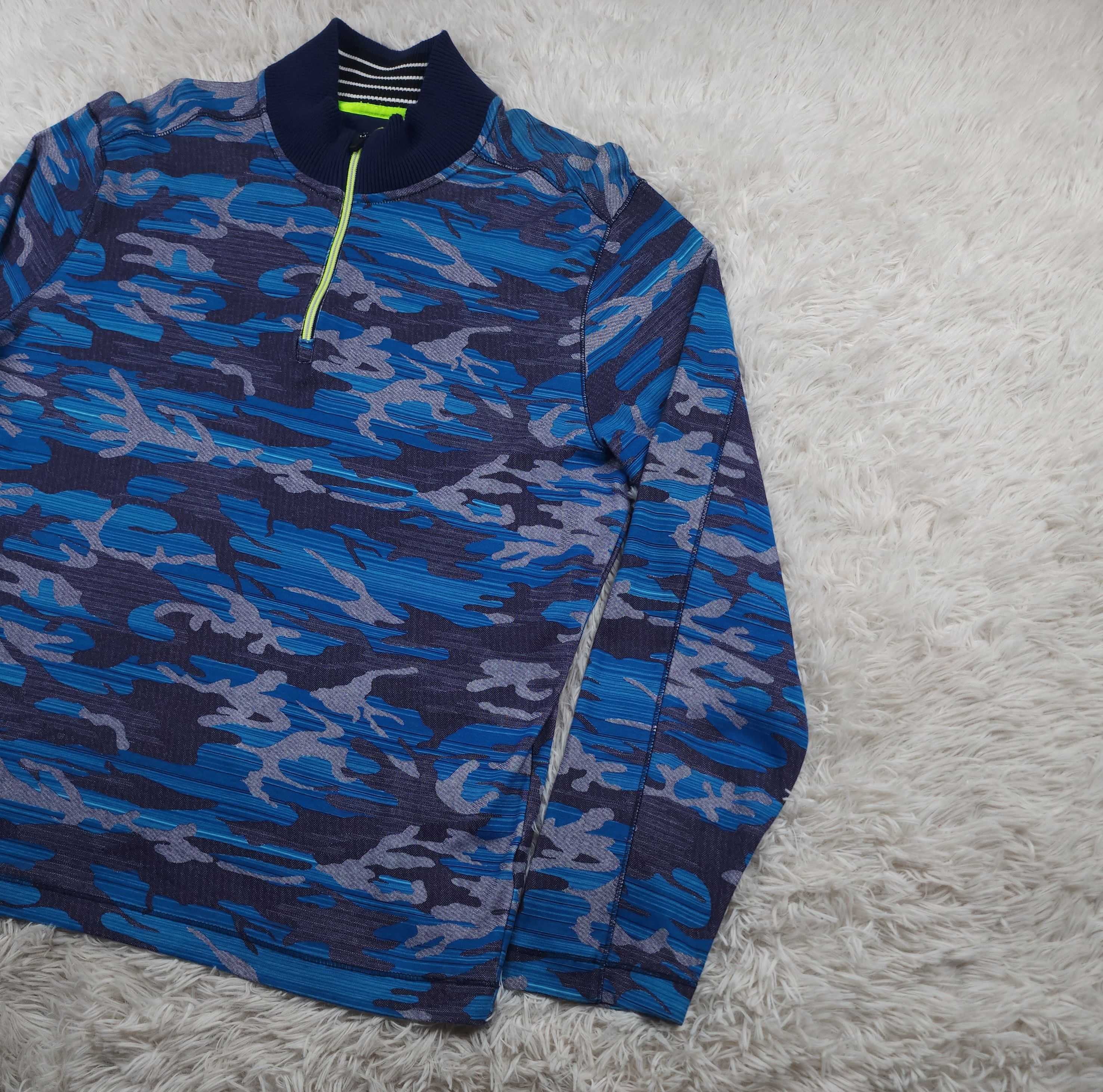 Robert Graham Robert Graham 1/4 zip blue cammo sport sweater Size US M / EU 48-50 / 2 - 2 Thumbnail