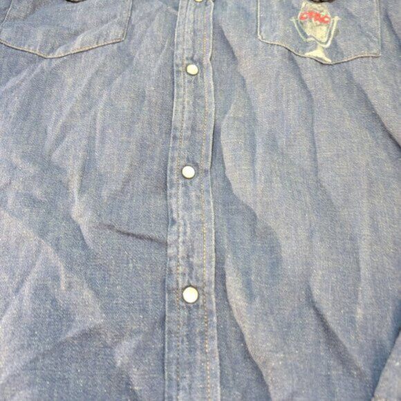 Vintage Vintage GWG Denim Pearl Snap Western Shirt Size L / US 10 / IT 46 - 6 Thumbnail