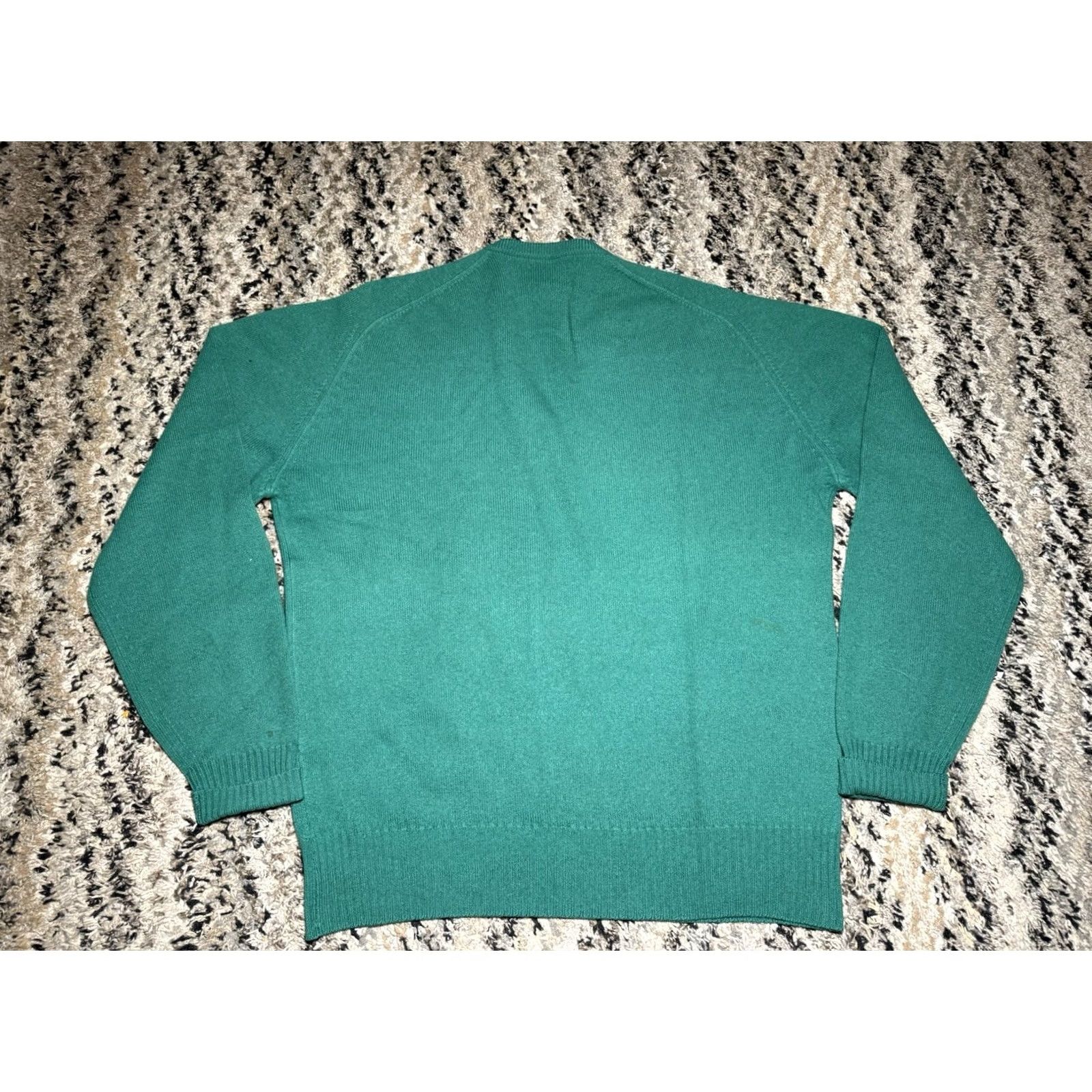 George VINTAGE Capper McGeorge 100% Cashmere Cardigan Kelly Green Made Scotland Mens 44 Casual 1970s Grunge Shirt/Cardigan Size US XXL / EU 58 / 5 - 7 Thumbnail