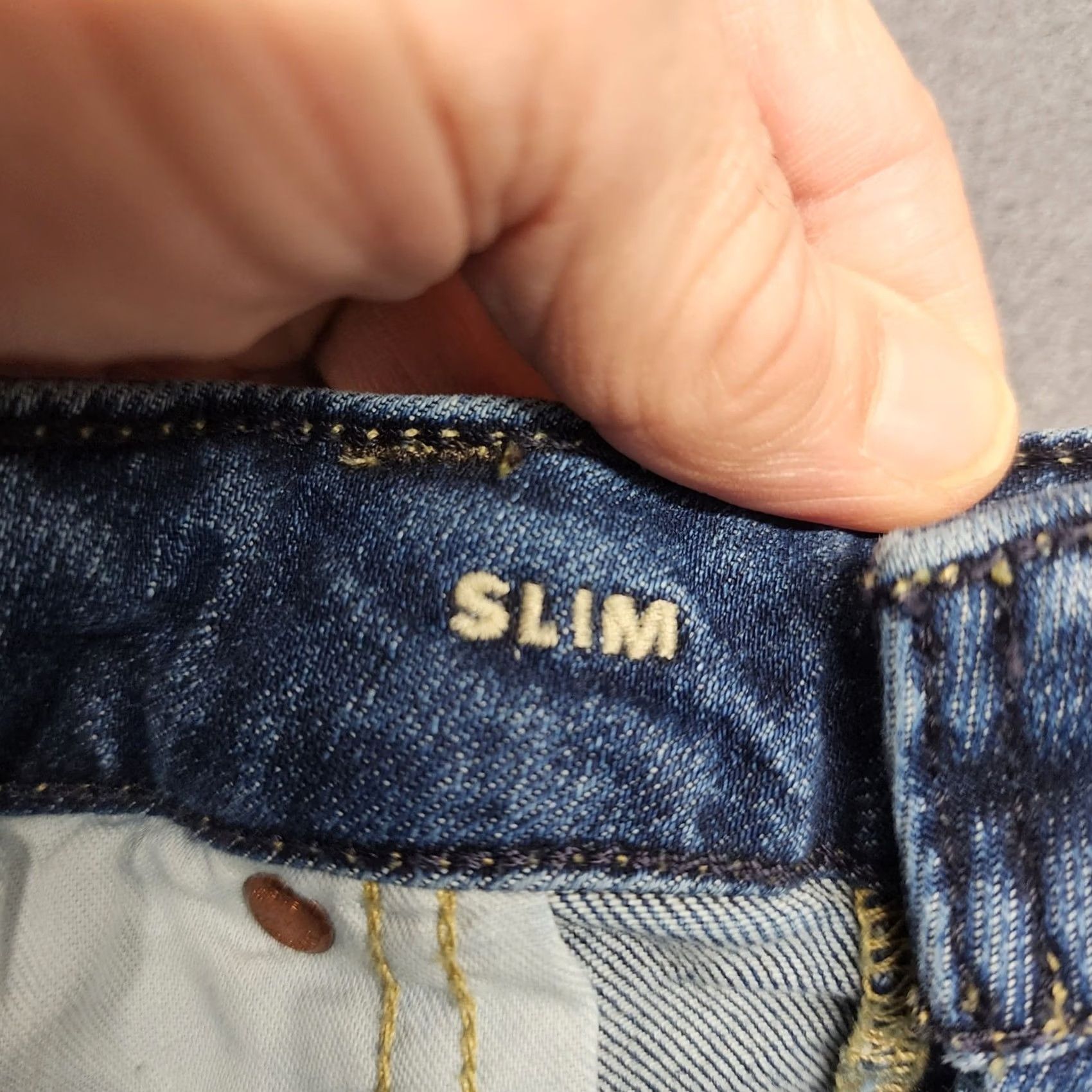 Vintage American Eagle Mens Jeans 31x30 Slim Airflex Blue Stretch Tagged 33x32 Size US 31 - 4 Thumbnail