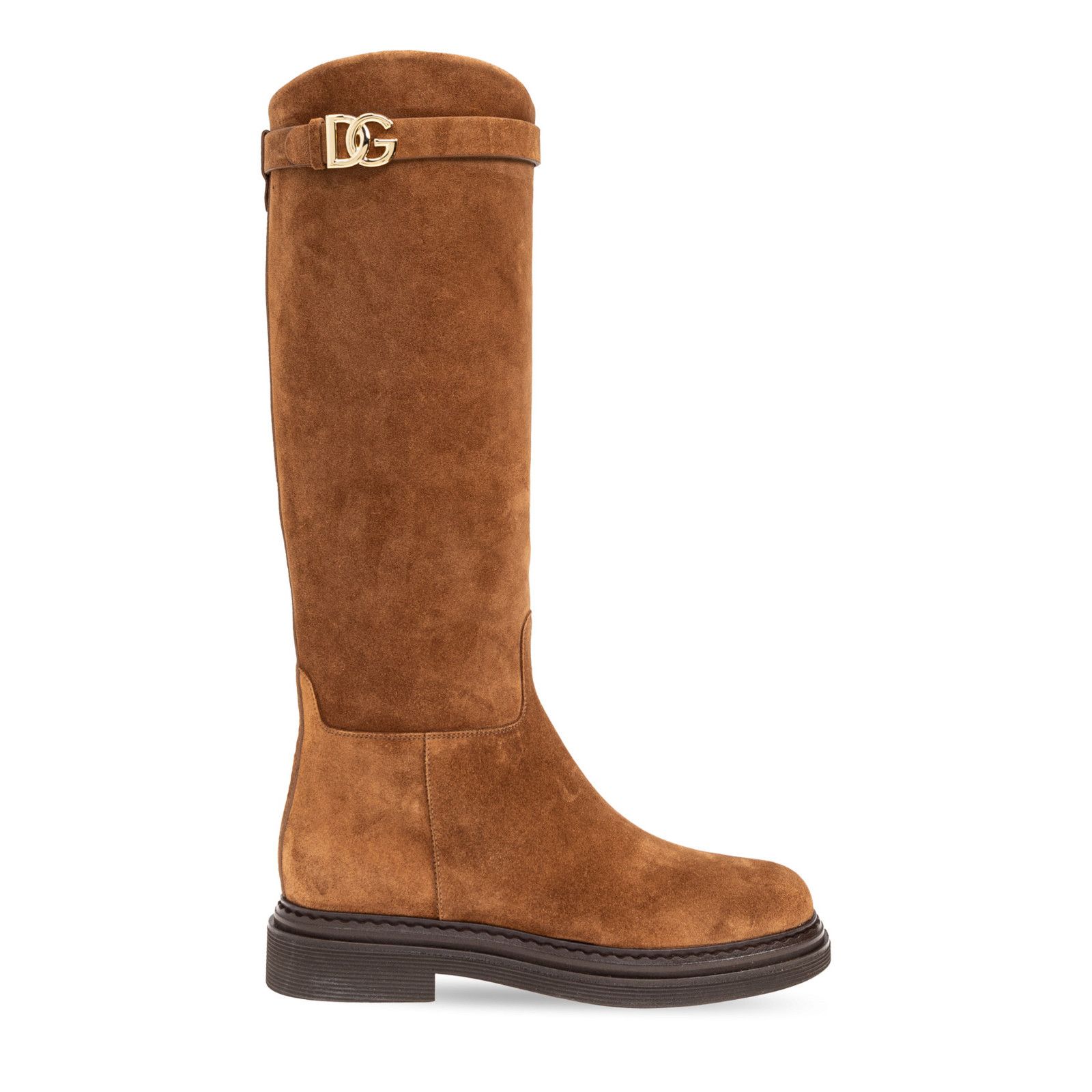 DOLCE&GABBANA Knee High Brown Suede Boots New & Authentic (W