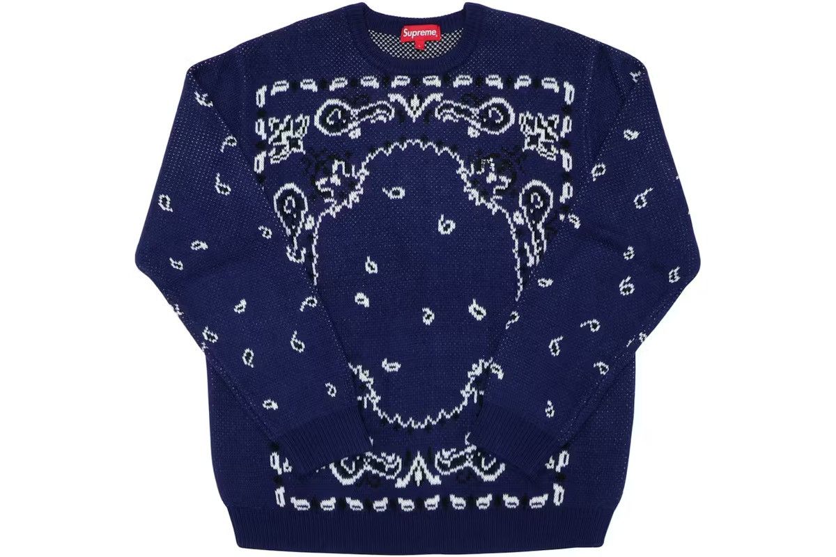 Supreme Supreme Bandana Sweater | Grailed