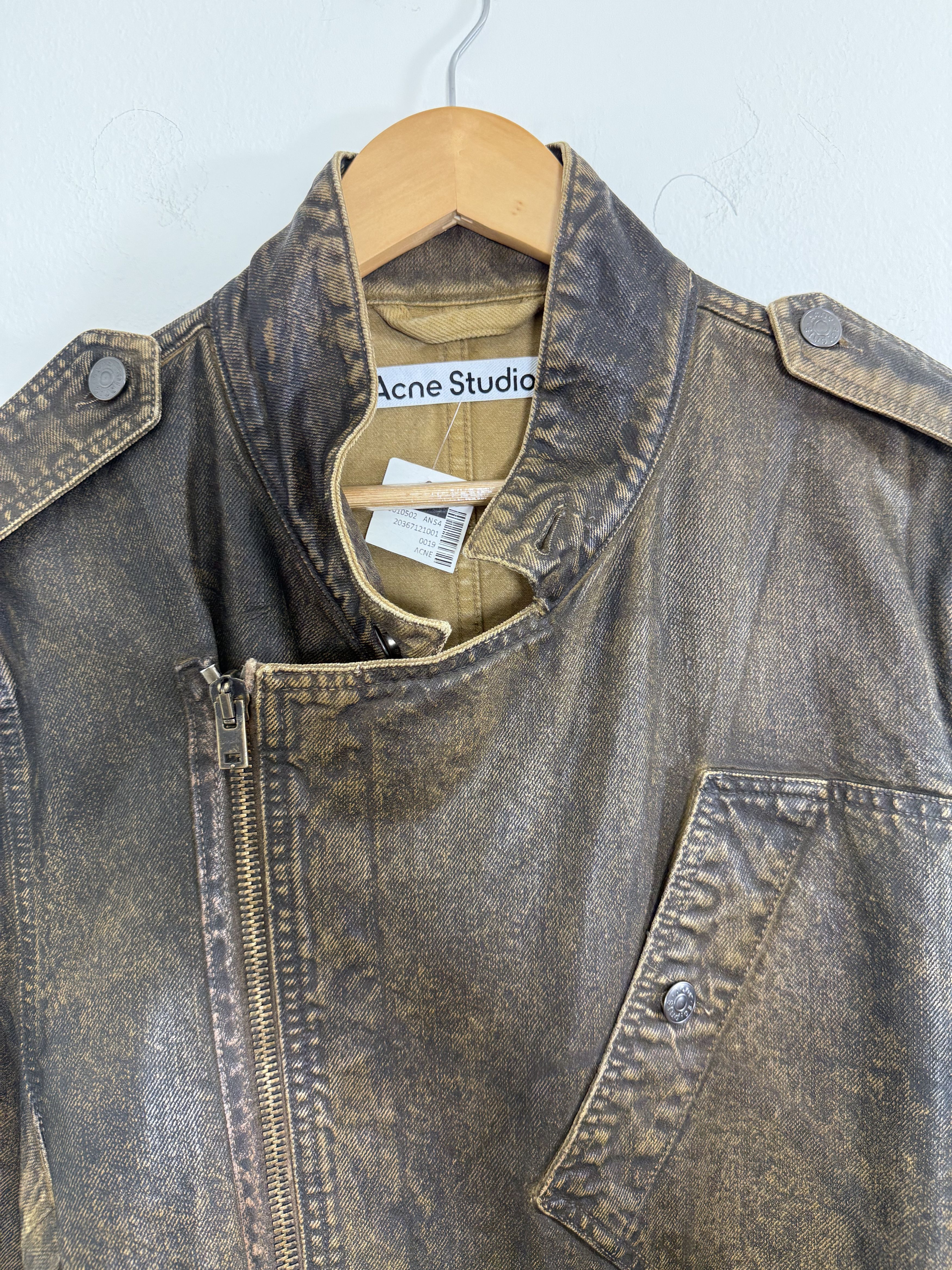 Acne Studios FW24 Waxed Denim Gradient Belted Coat Size US M / EU 48-50 / 2 - 5 Thumbnail