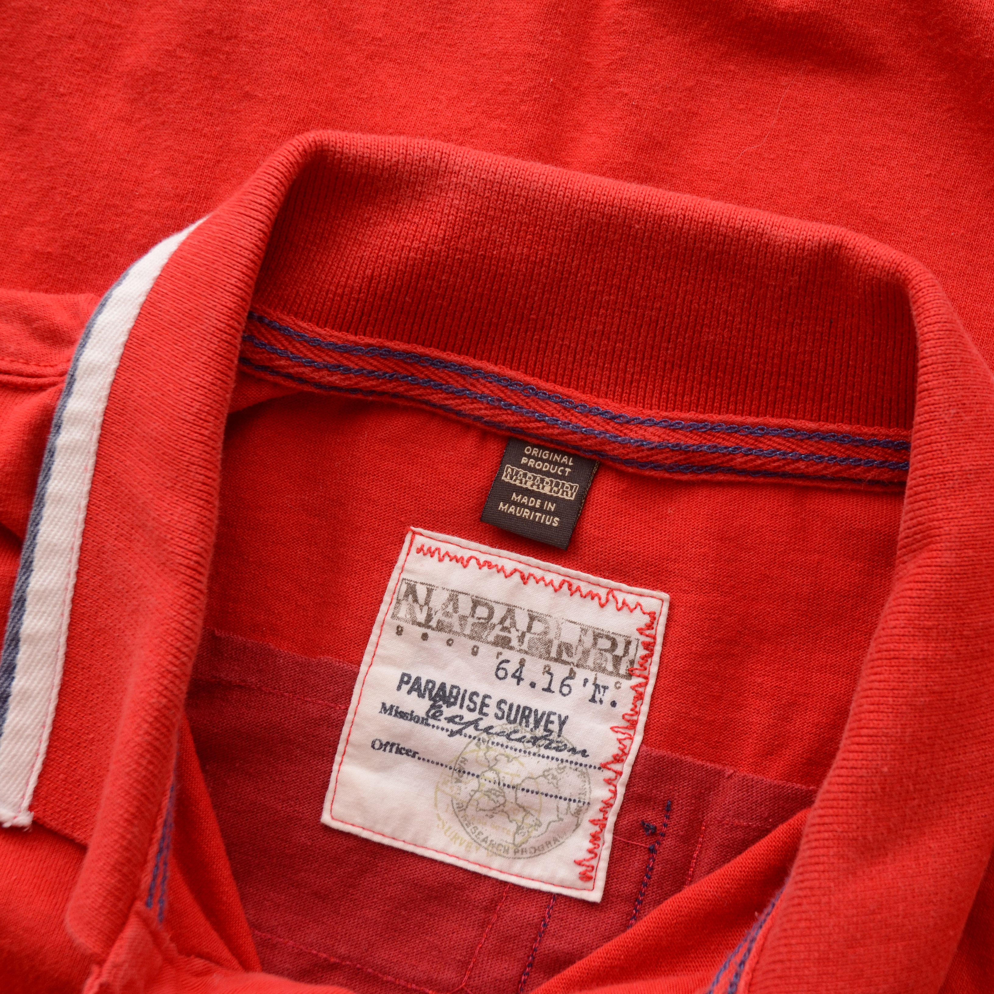 Napapijri Napapijri Long Sleeve Polo Shirt — Size XL — Red big logo Size US XL / EU 56 / 4 - 11 Thumbnail