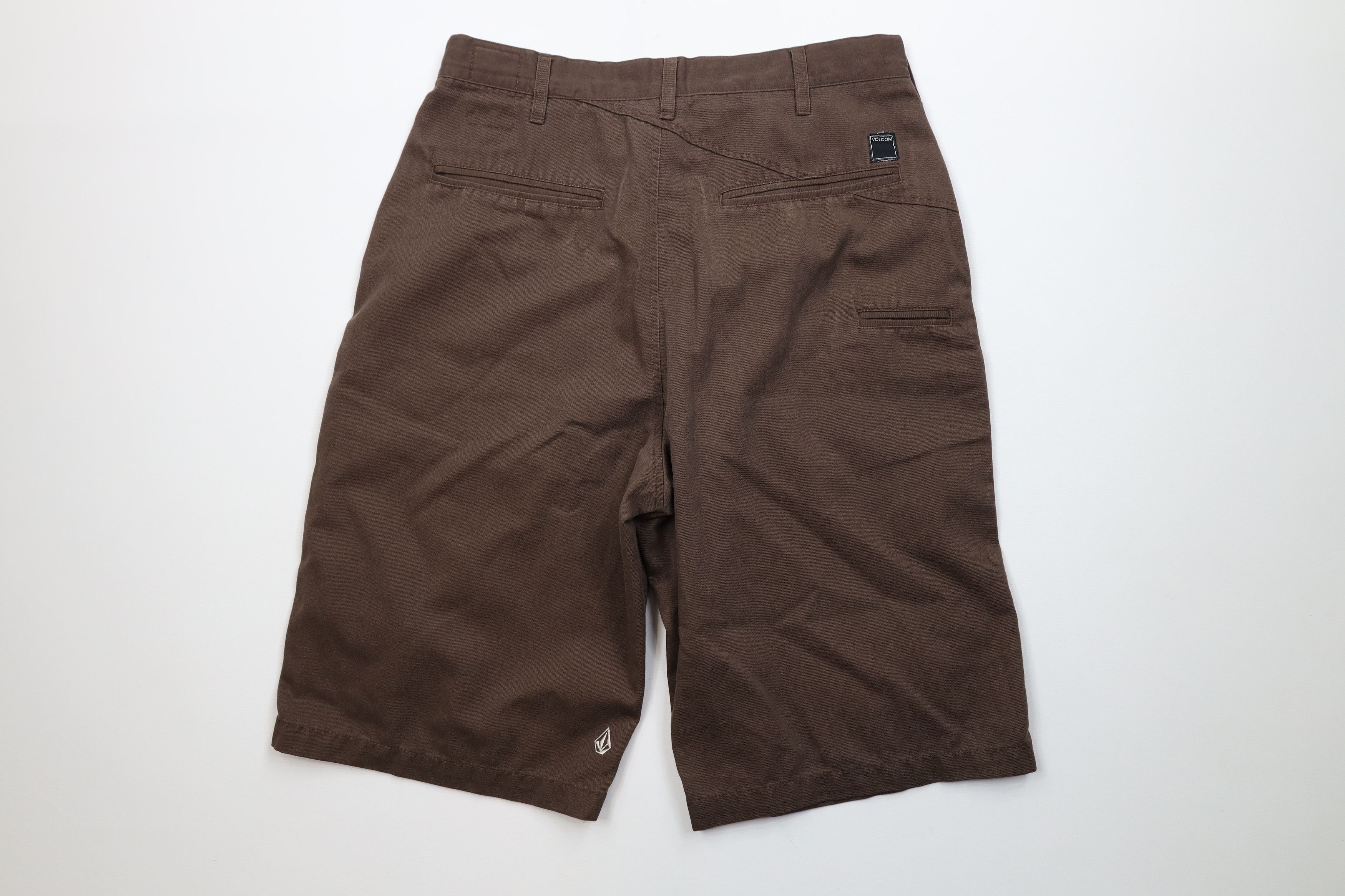 Volcom Vintage 90s Y2K Volcom Stone Skateboard Shorts Brown Cotton Size US 31 - 8 Thumbnail