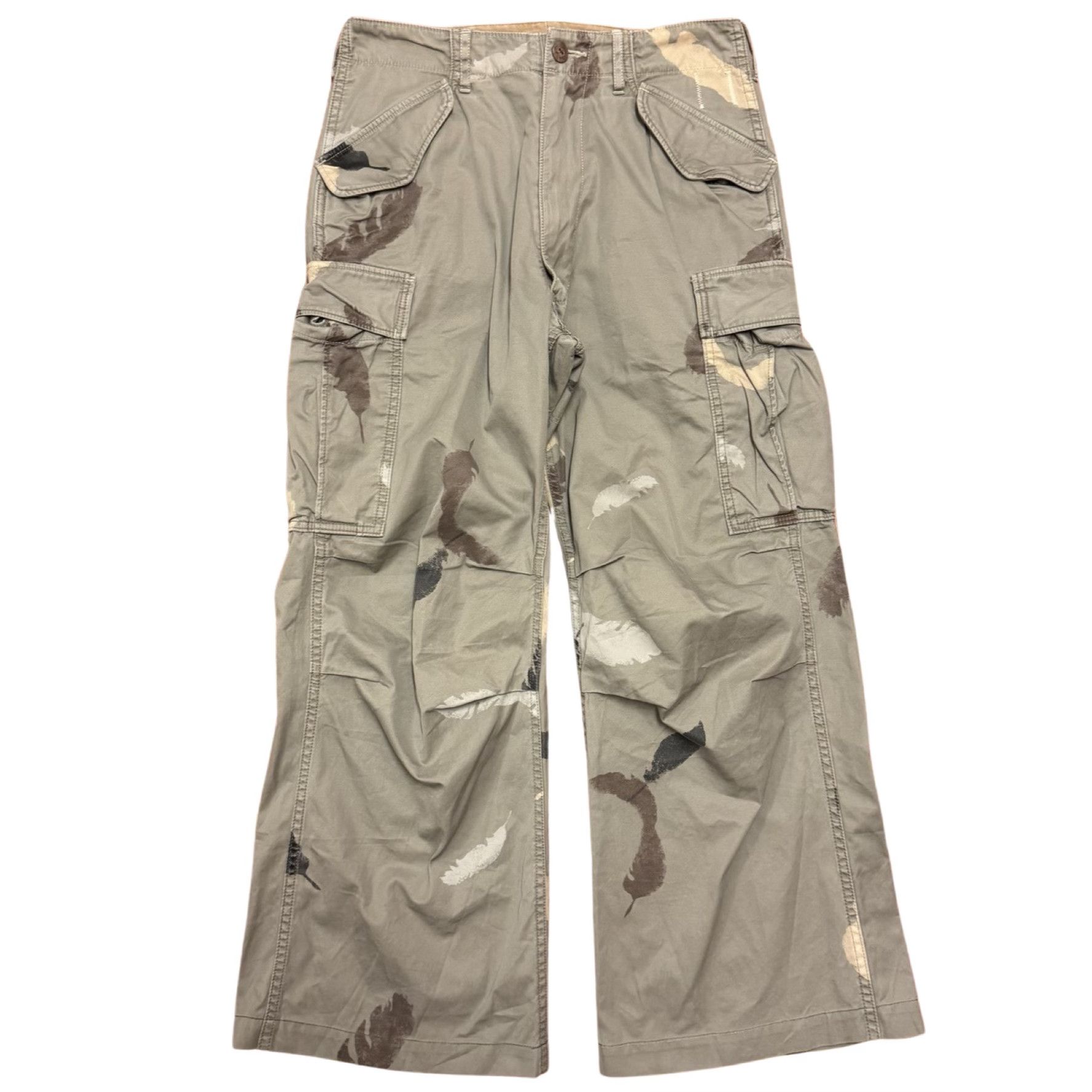 image of Kapital Leaf Camo Cargo Pants in Green, Men's (Size 30)