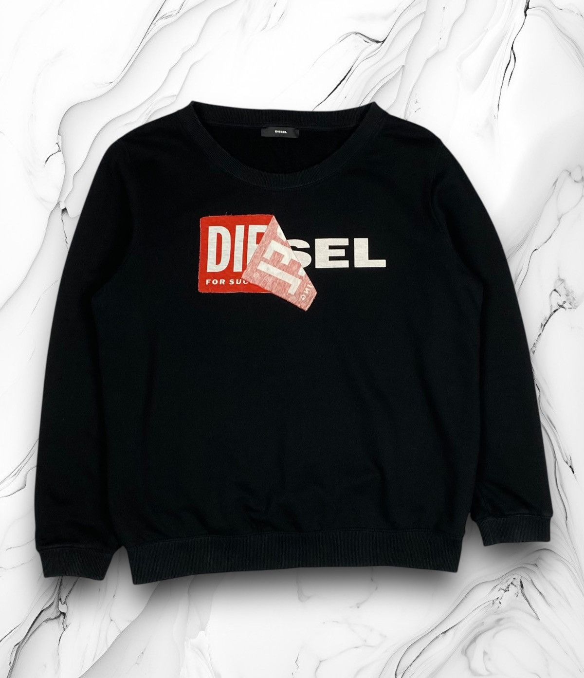 Diesel Diesel Big Logo Black Sweatshirt Women Size L Size L / US 10 / IT 46 - 1 Thumbnail