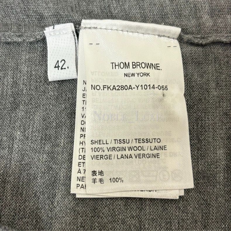Thom Browne Thom Browne Gray thin cashmere knit sweater Size US XS / EU 42 / 0 - 5 Thumbnail