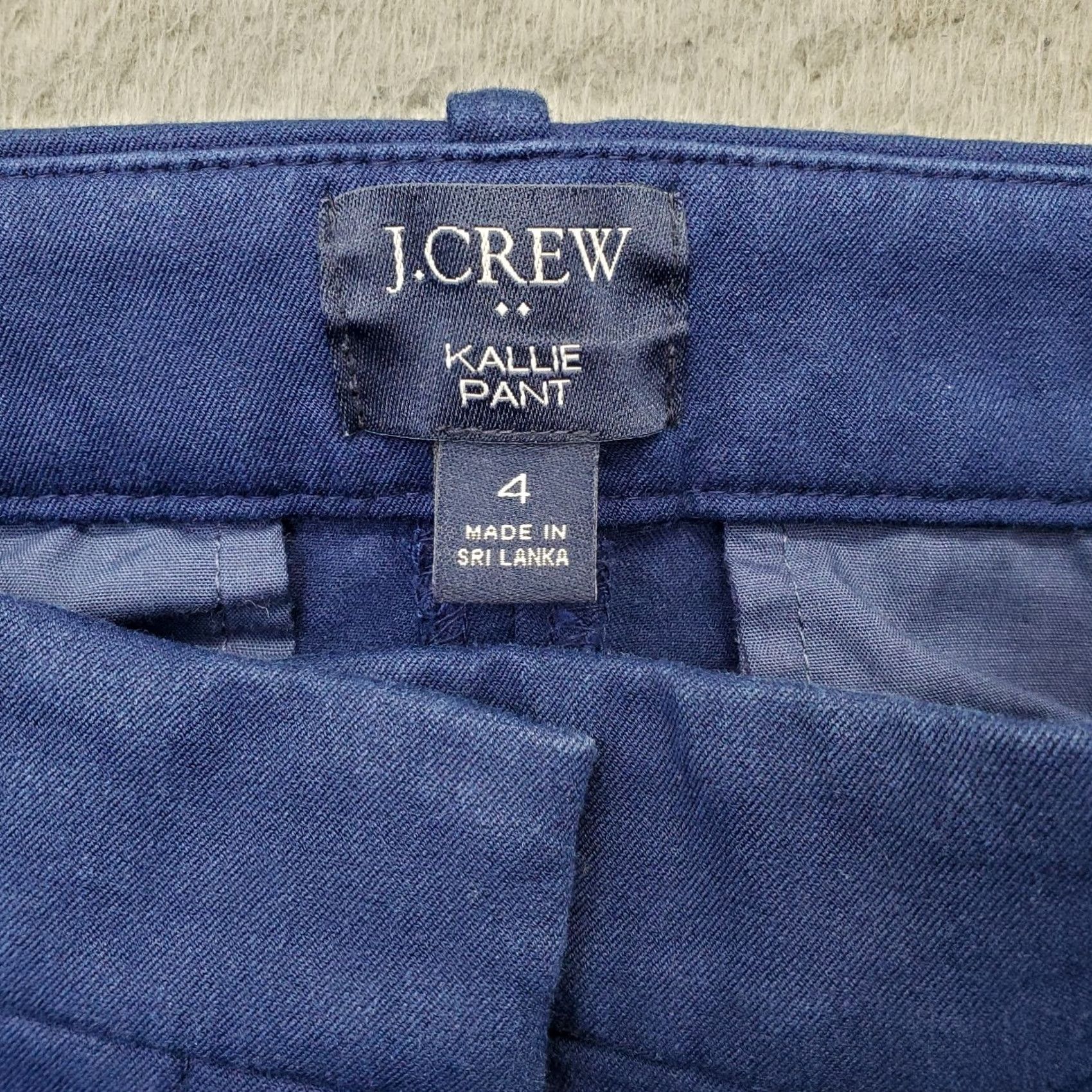 J.Crew J.CREW Kallie Pants Women's Size 4 Blue Stretch Slim Fit Comfort Straight Leg Size 27" / US 4 / IT 40 - 7 Thumbnail