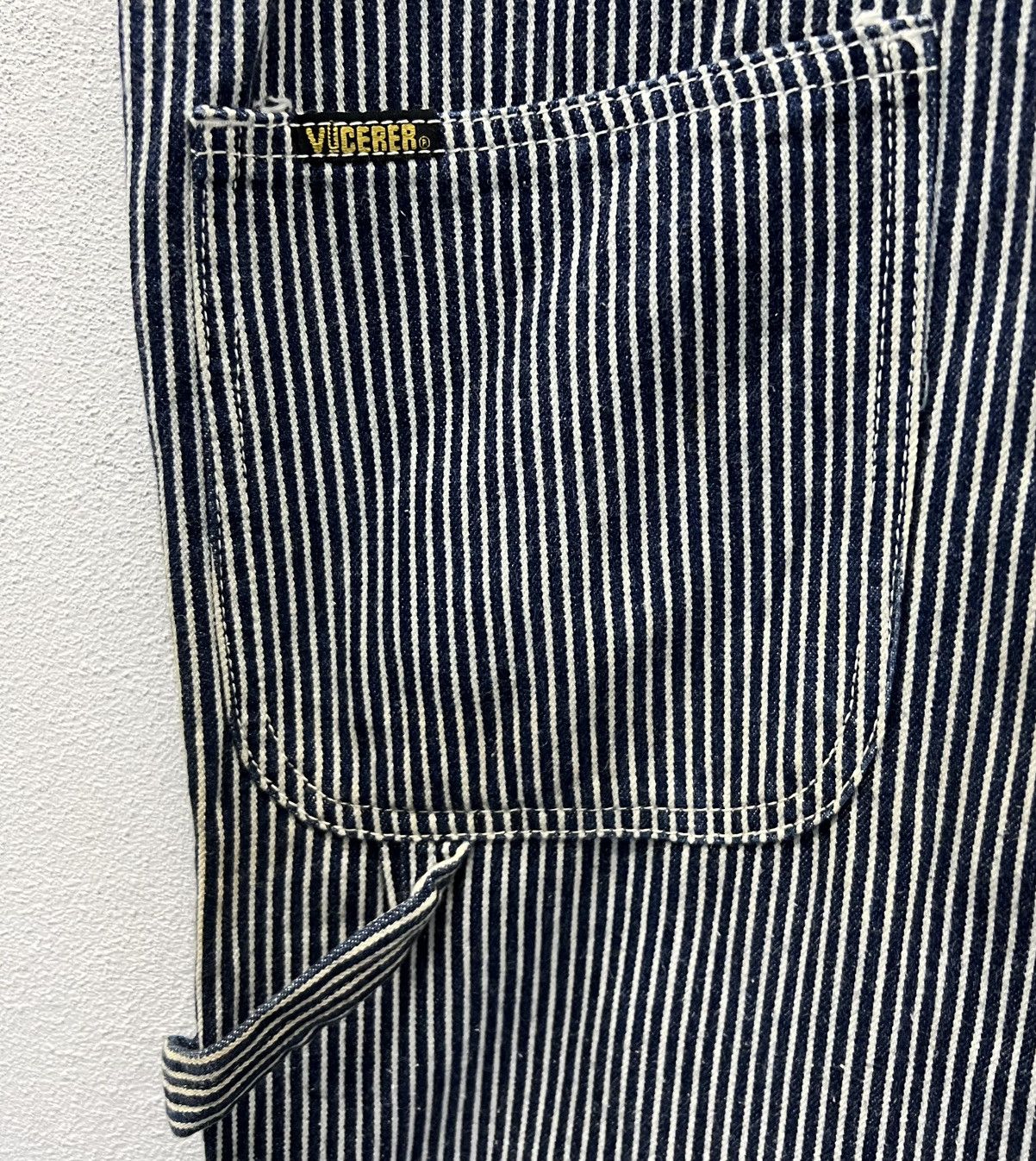 Japanese Brand × Vintage Vintage Vicerer Striped Denim Overalls - Size M Size US 31 - 12 Thumbnail
