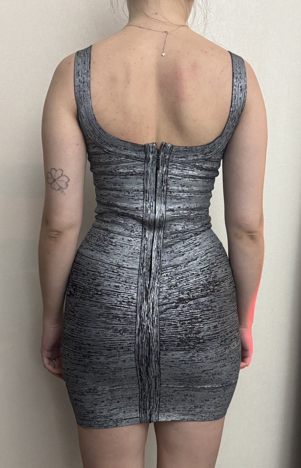 Herve Leger Bandage Metallic Scuff Dress Rihanna Herve Leger Style Size S / US 4 / IT 40 - 5 Thumbnail