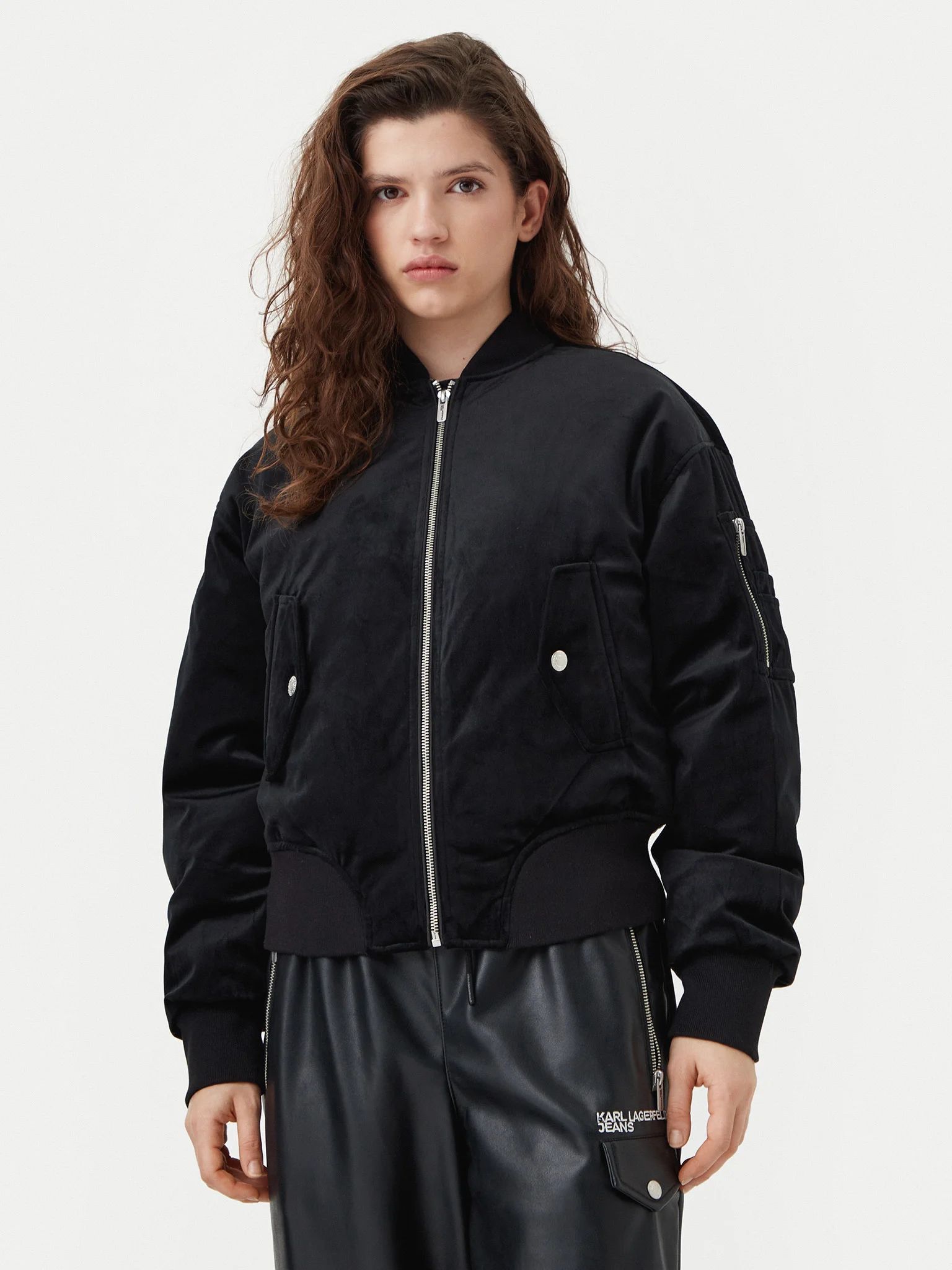Karl Lagerfeld Bomber Jacket Size M / US 6-8 / IT 42-44 - 2 Thumbnail