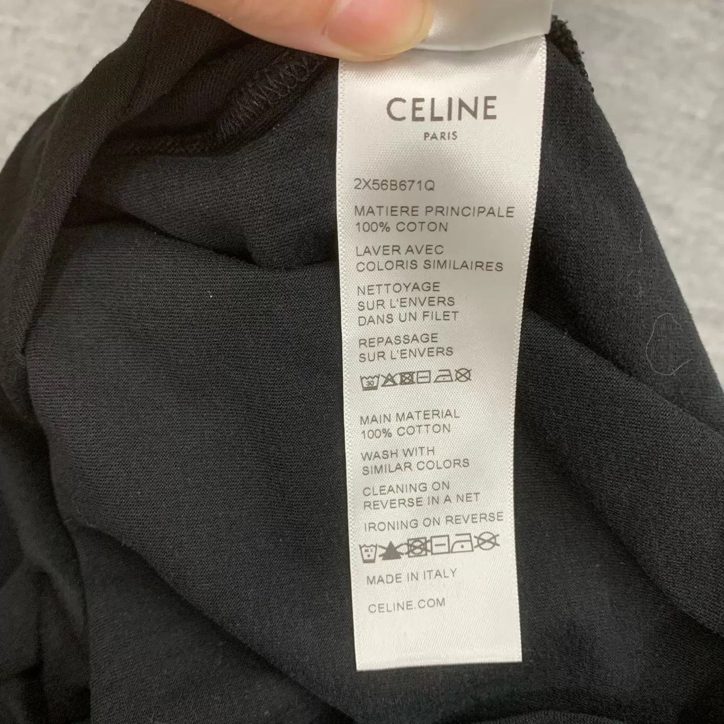 Celine Celine Triomphe Logo Black Short Sleeve S 95 New Size US S / EU 44-46 / 1 - 5 Thumbnail