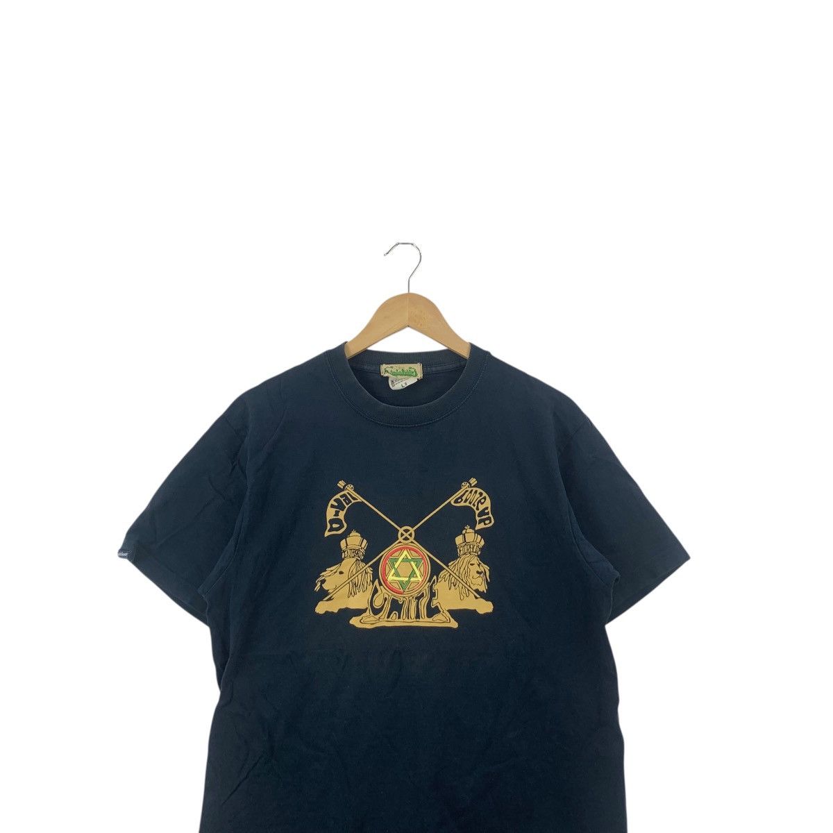 Vintage Vintage RASTA OVAL BOOZE UP Natural Rinnim Tee Shirt Top Size US L / EU 52-54 / 3 - 2 Thumbnail