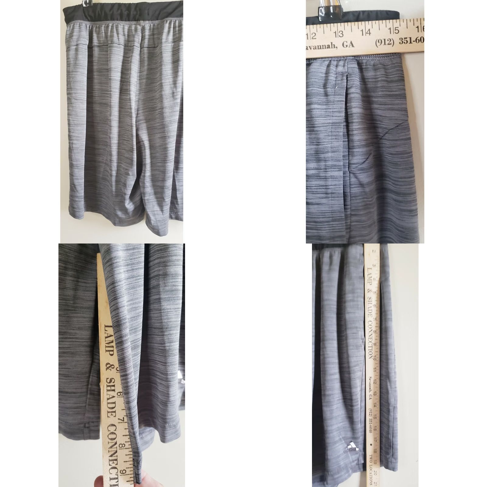 Adidas Adidas Climalite Mens Athletic Shorts Size Medium Drawstring Heather Grey Size US 29 - 8 Thumbnail